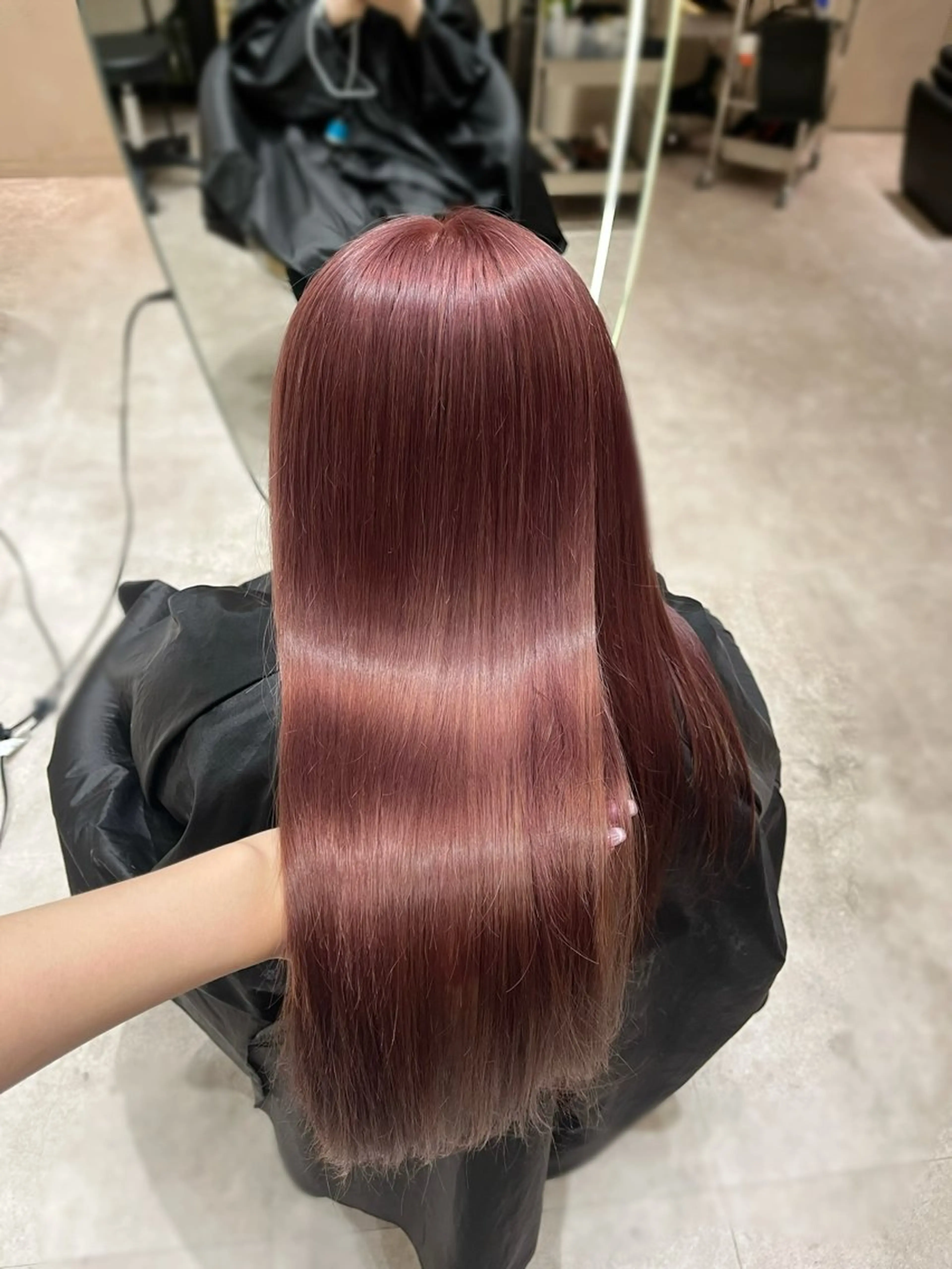 セミロング カラー カット ヘアカラー 顔周りカット/ 透明感カラー/ユナのヘアスタイル