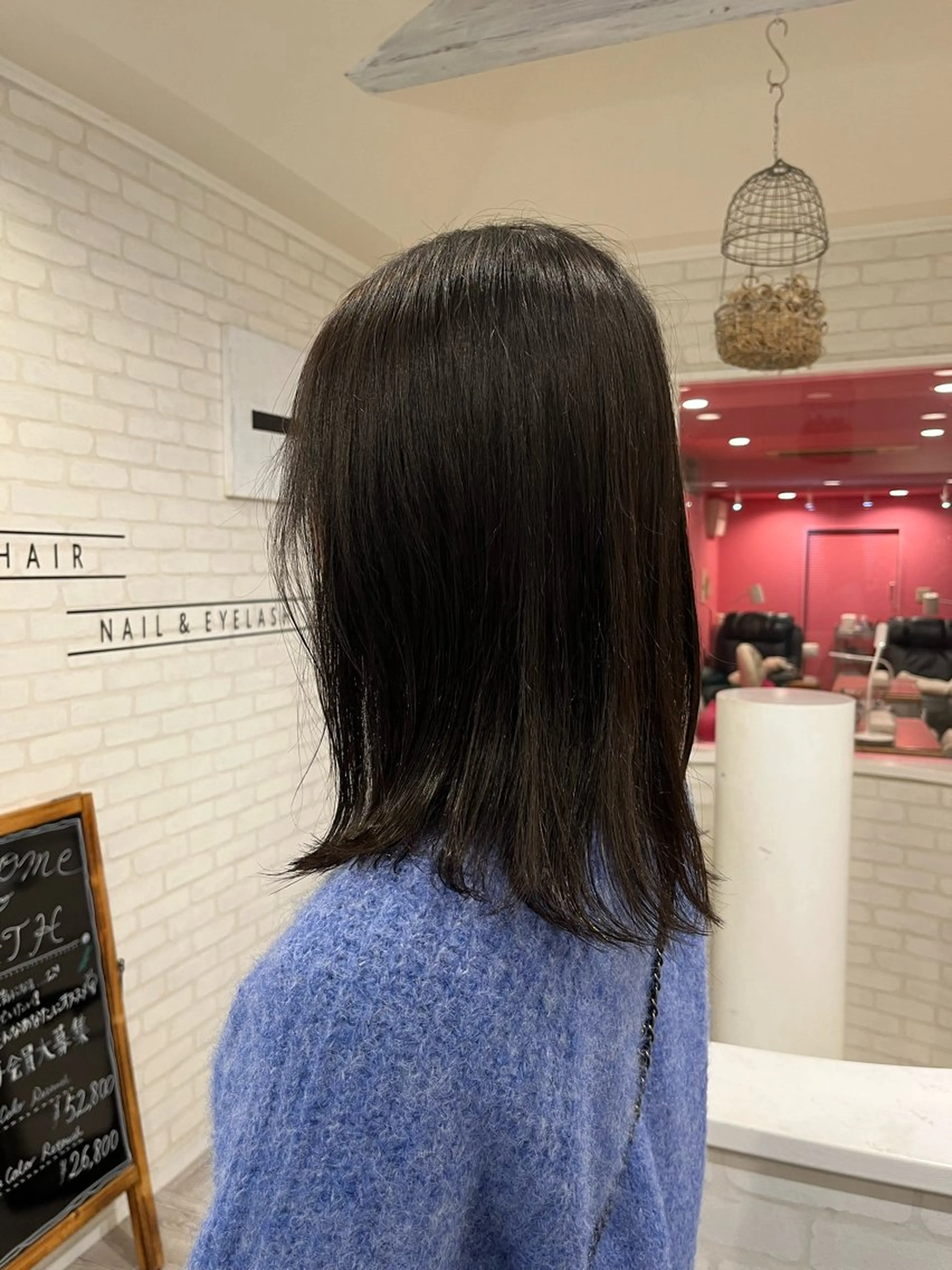 ミディアム カラー アッシュ カット ヘアカラー 阿部 うららのマツエク・マツパデザイン