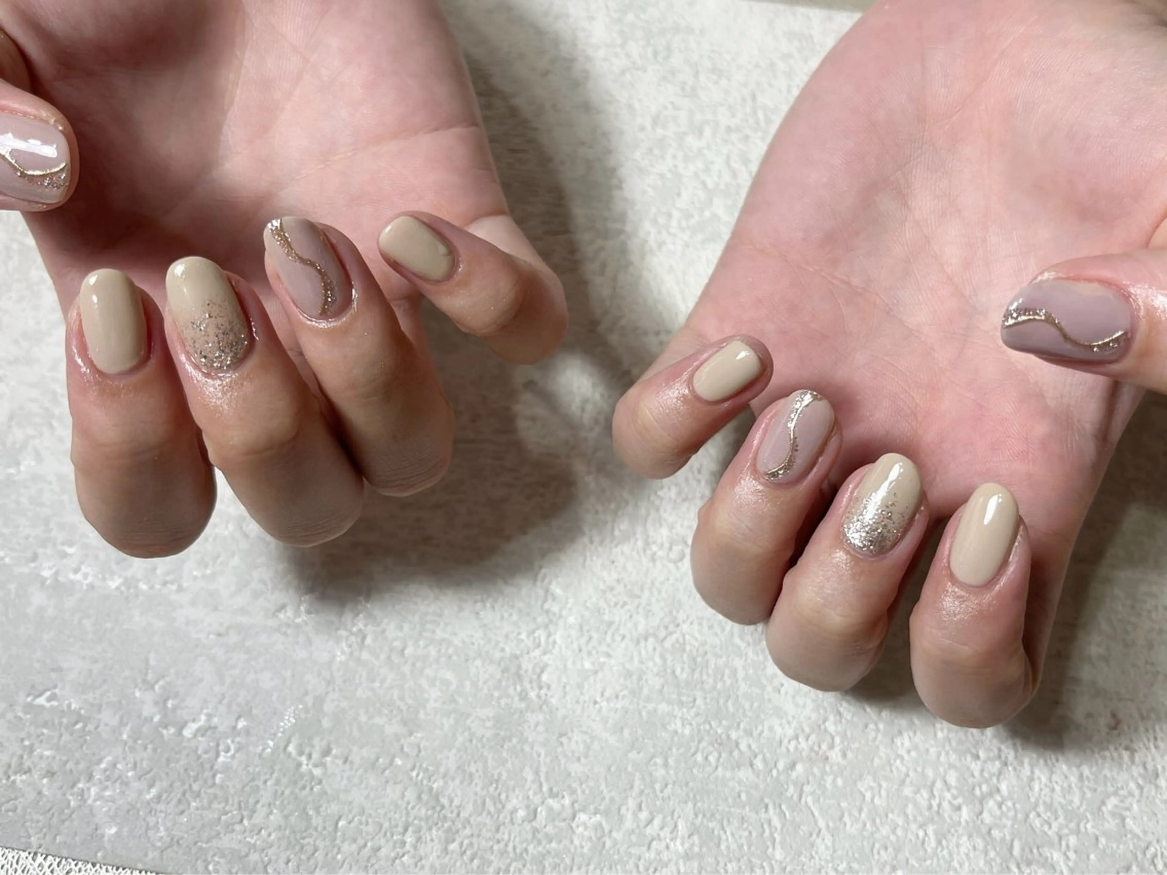 ネイル オーロラネイル フットネイル フレンチネイル ジェルネイル 韓国ネイル kikinail 溝の口のネイルデザイン