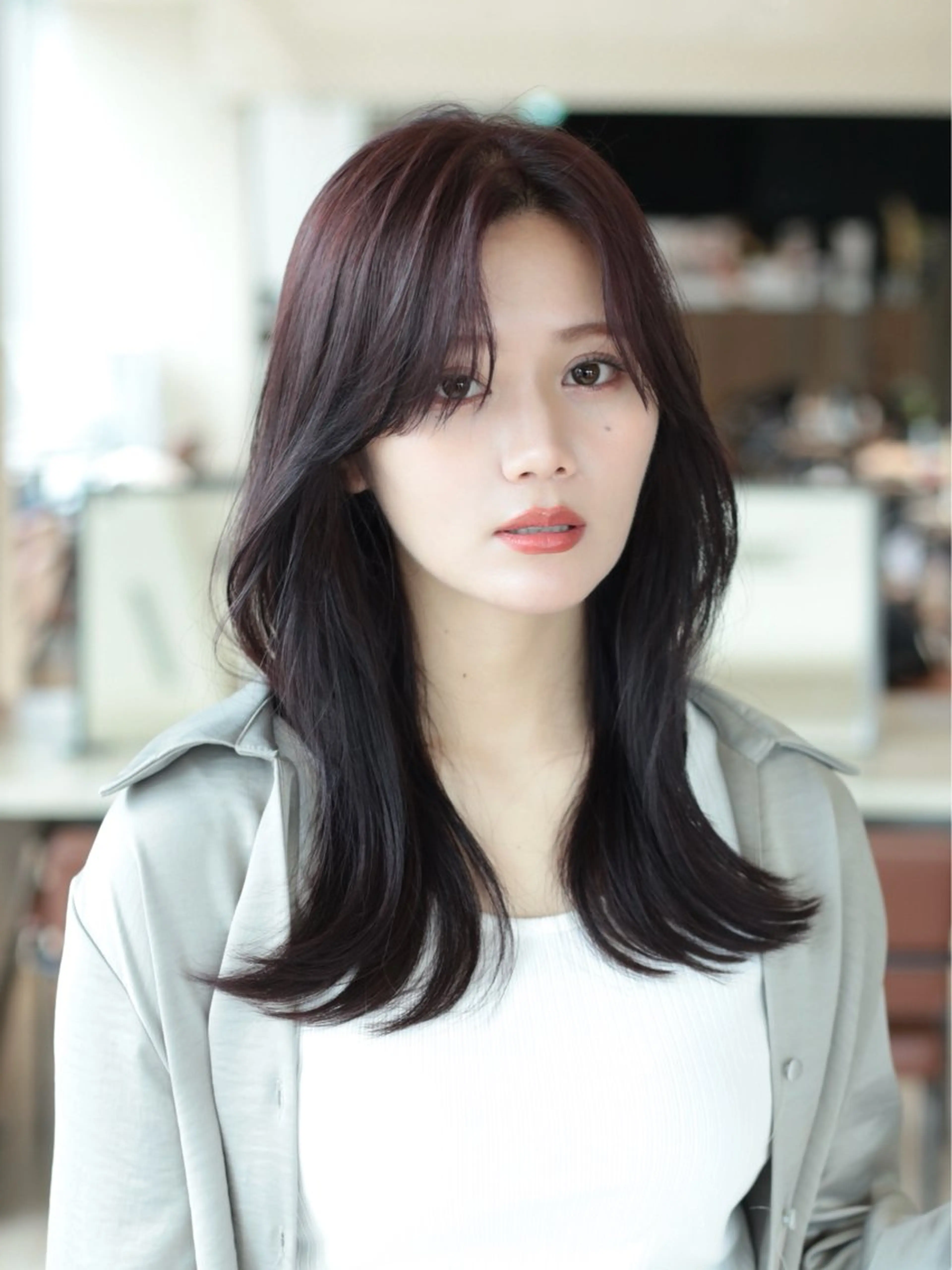 ミディアム カラー レイヤーカット 似合わせカット カット トリートメント ヘアセット レイヤー/顔周り /透明感🩶高橋大のヘアスタイル