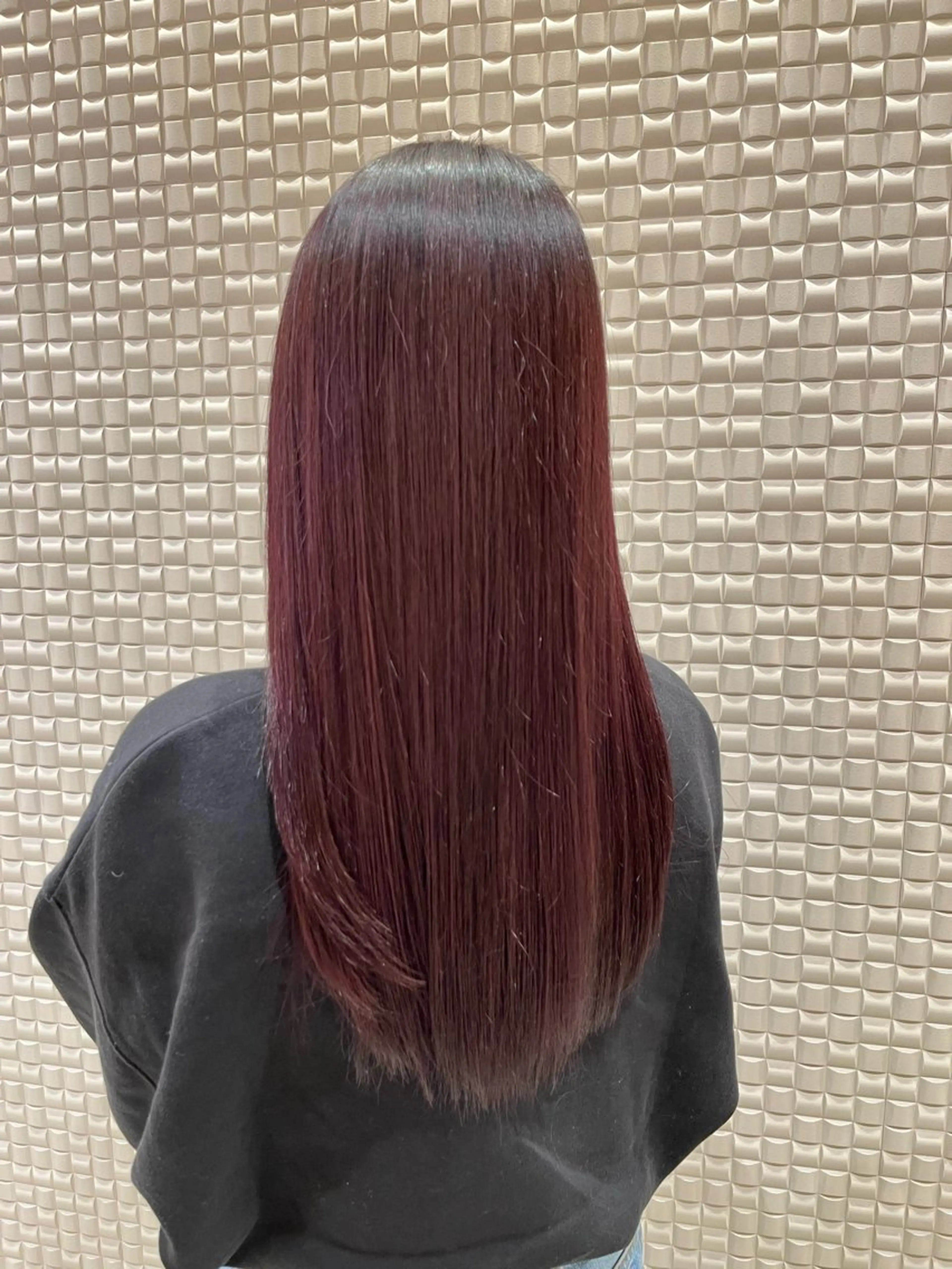 ミディアム カラー ブリーチ カシス ダブルカラー ブリーチなしカラー ピンクカラー 新宿 Chiakiのヘアスタイル