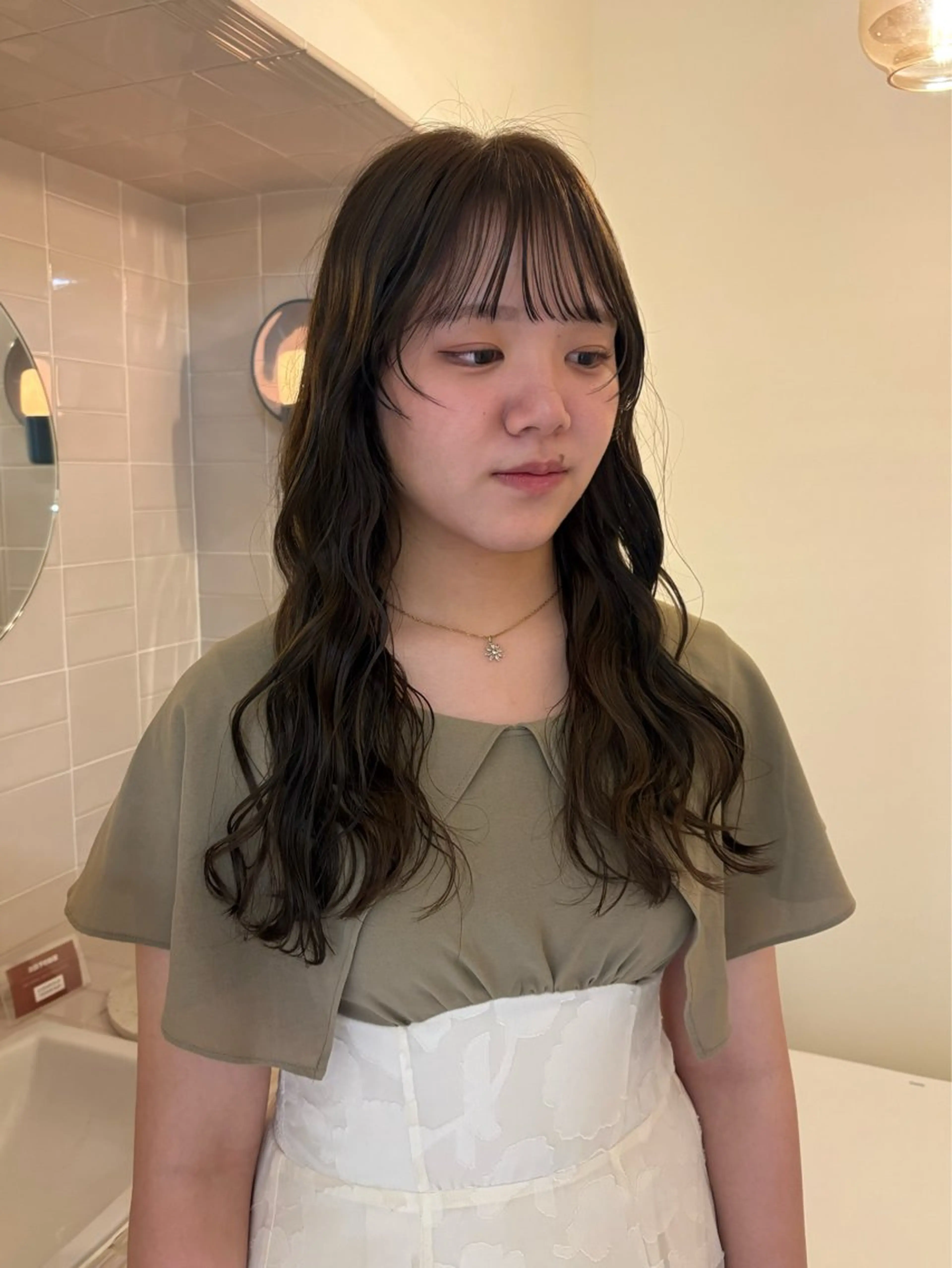 カラー ブラウンカラー ヘーゼル 船越 愛のヘアスタイル