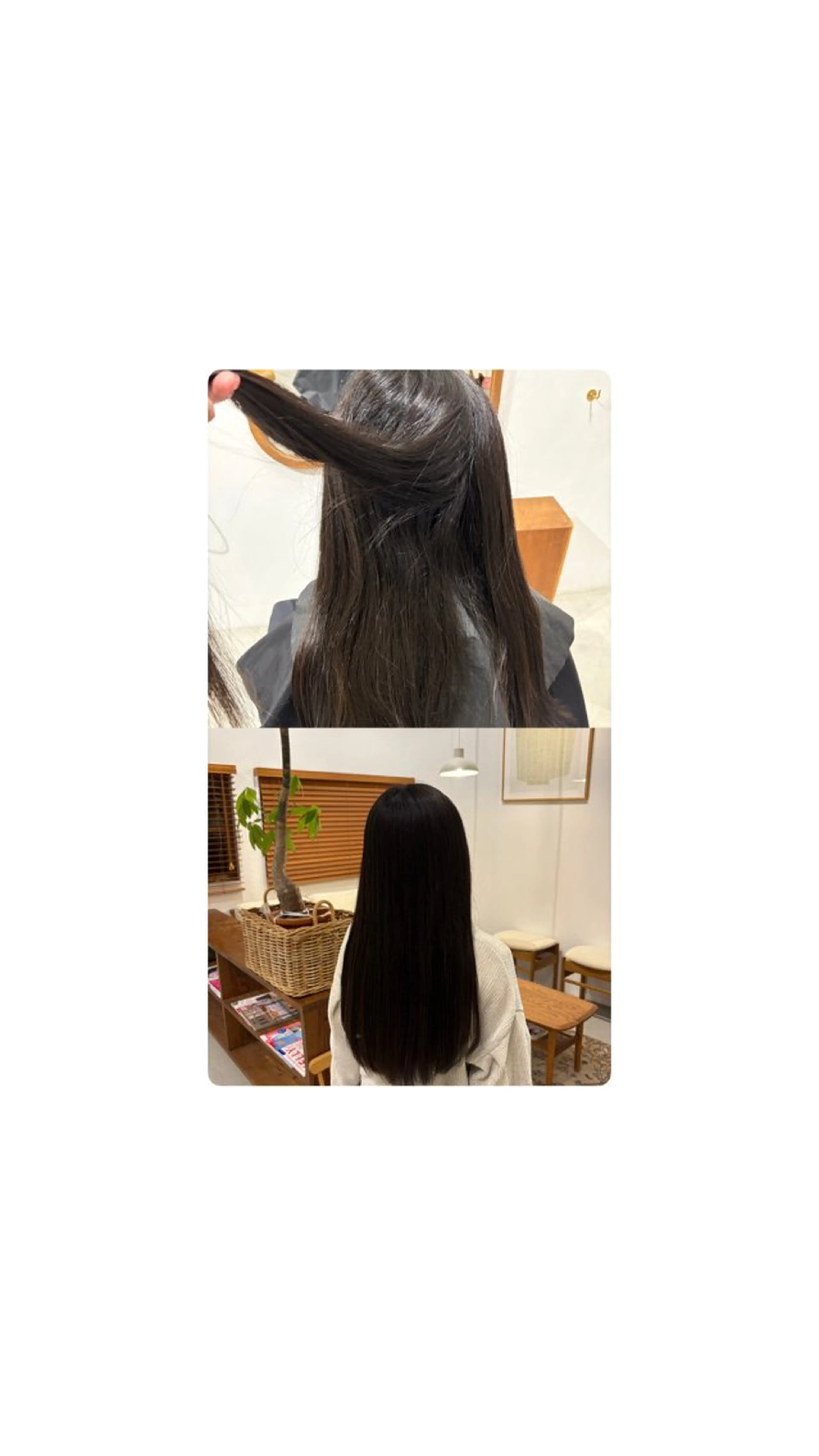 縮毛矯正モデルの写真