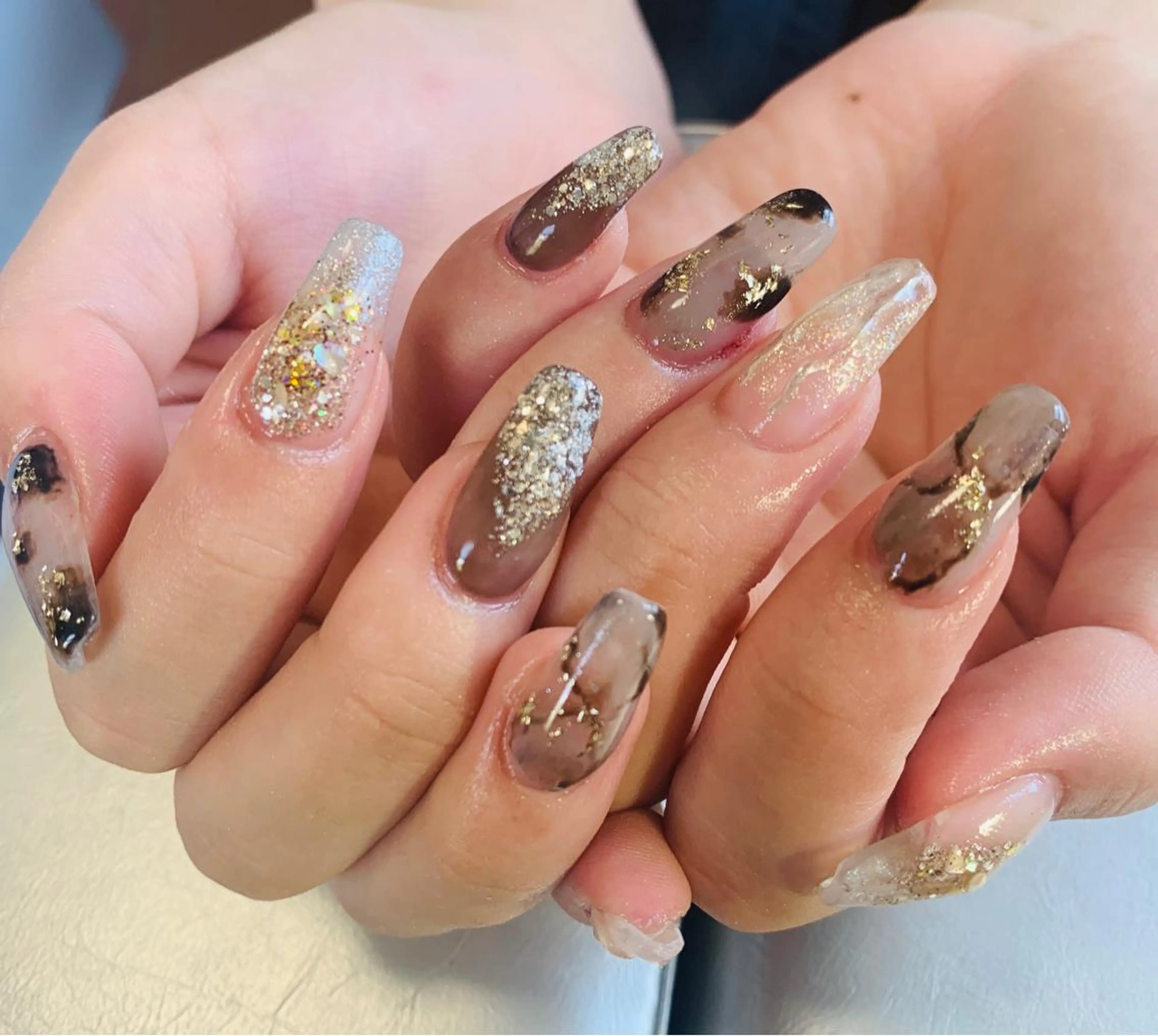 【長さだしジェル】オフなし◎アート4本¥8800 長さだしそのままのフィルもこちら！の写真