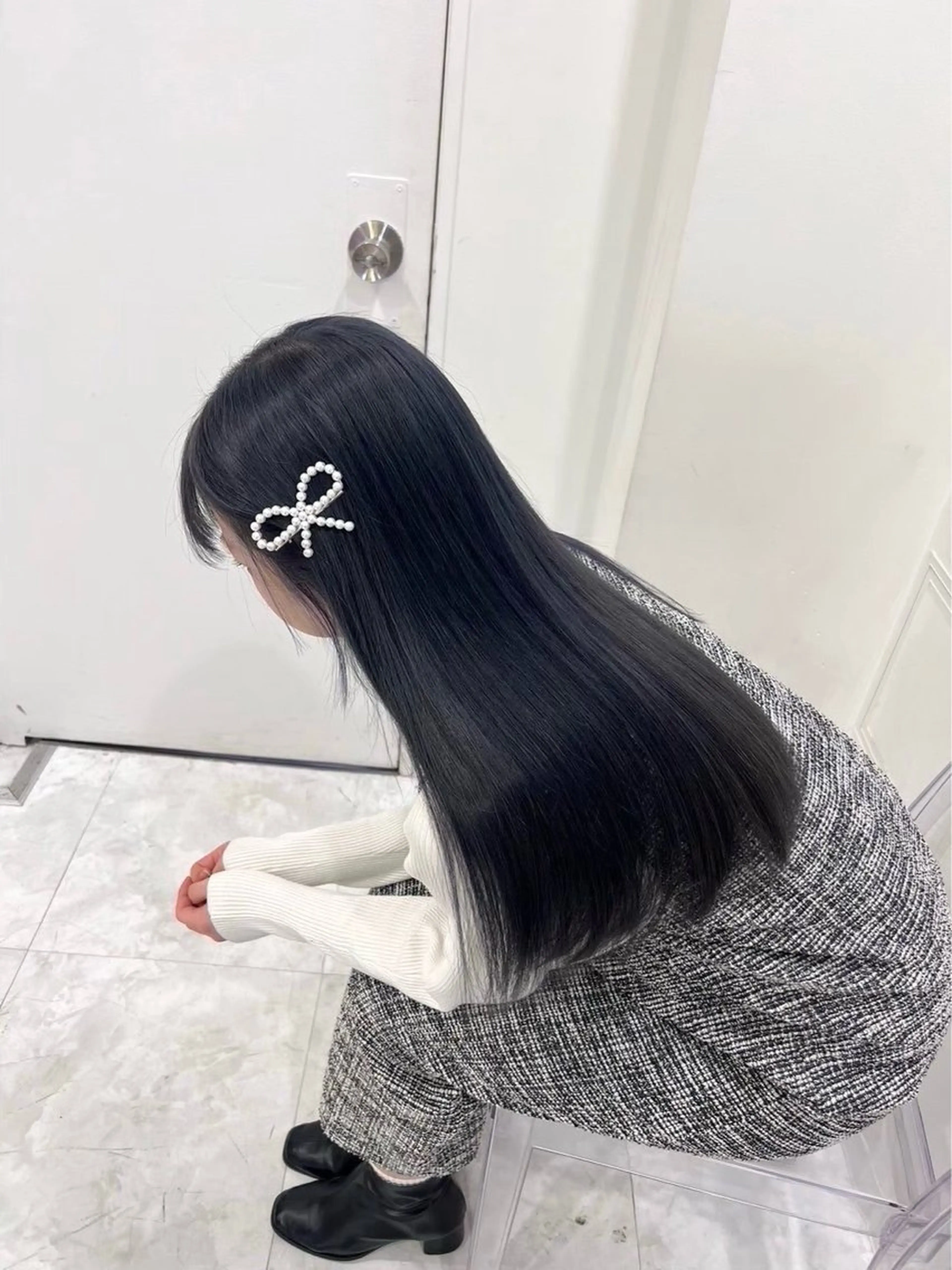 ロング カラー ヘアアレンジ メンズ ヘアカラー トリートメント 🩰韓国ガーリー🏹 kotono🪽のヘアスタイル