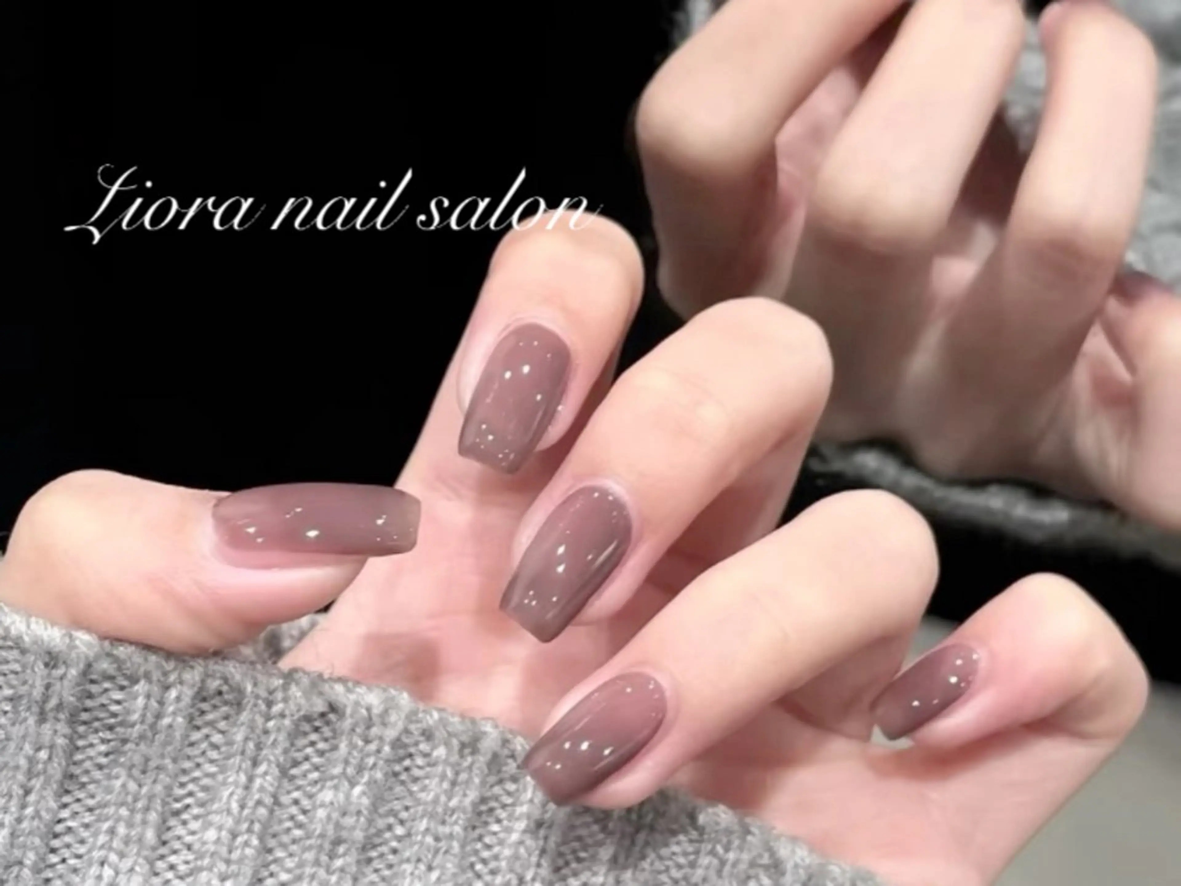 ネイル フレンチネイル ジェルネイル ガーリー グラデーション キラキラネイル ハンドネイル Liora nail 1のネイルデザイン