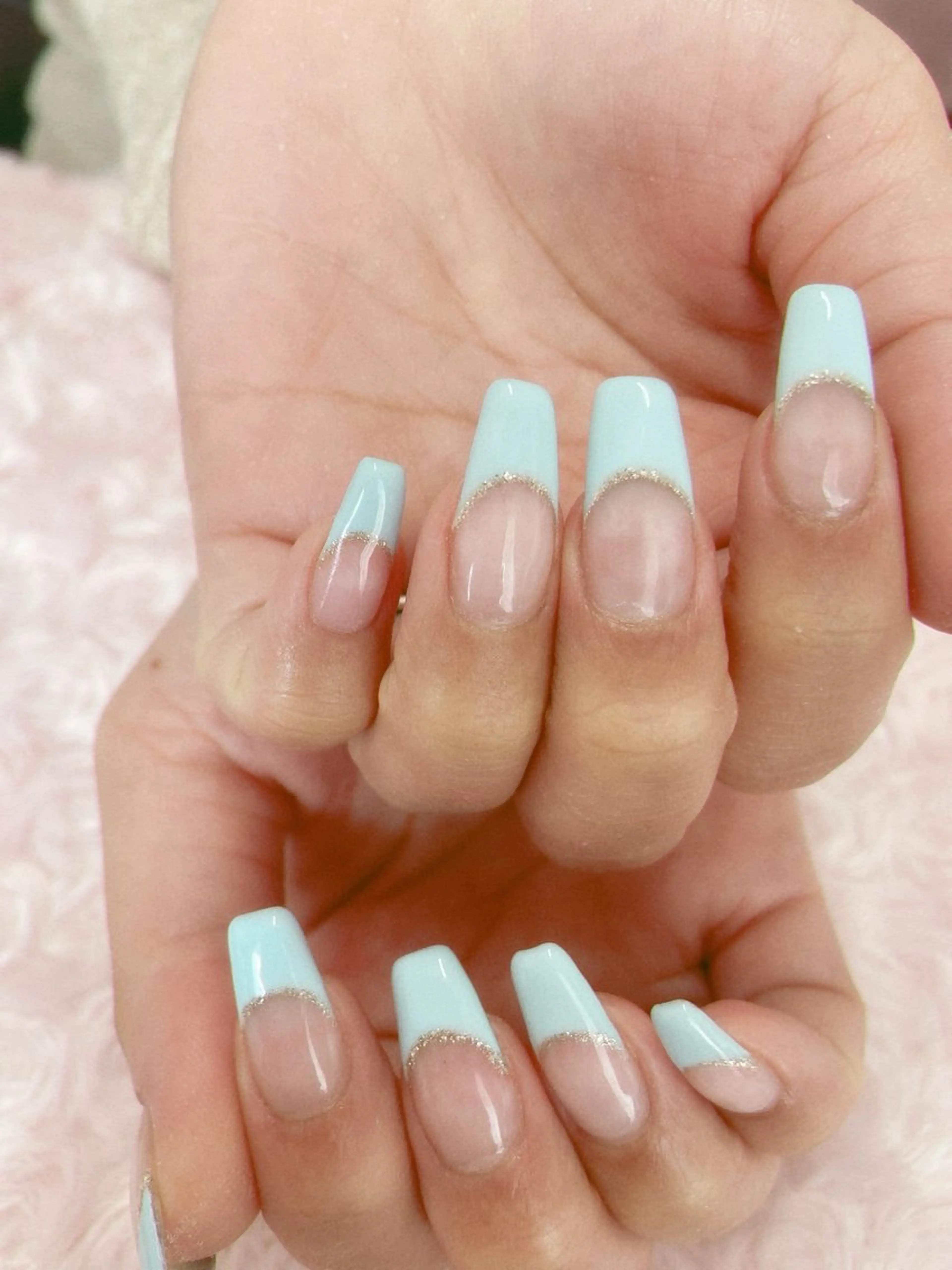 ネイル 長さ出し フレンチネイル ジェルネイル ロングネイル パラジェル ハンドネイル nail salon Berry所属・前田 りかのネイルデザイン