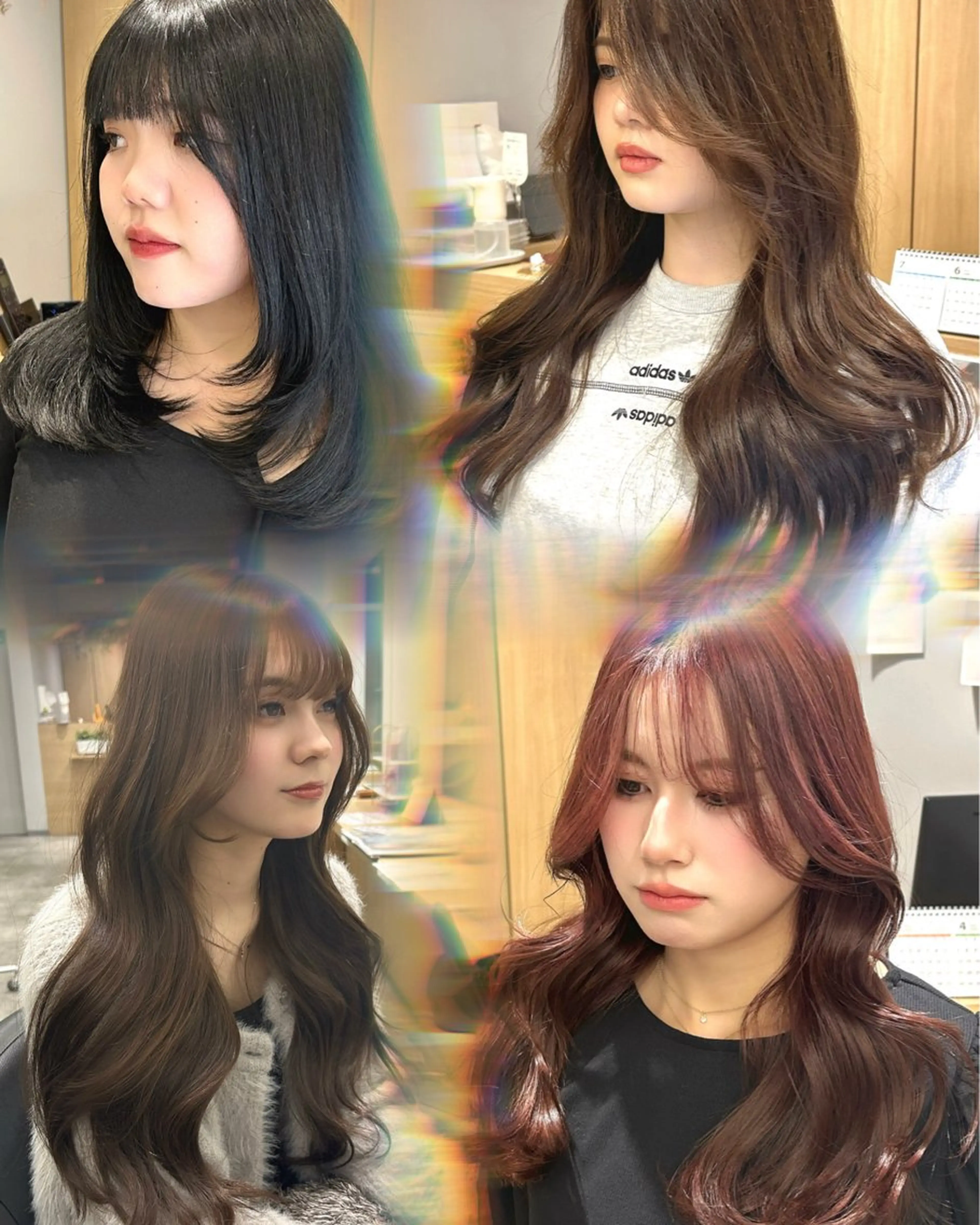 ロング カラー ブリーチ 透明感カラー インナーカラー ブリーチなしカラー 韓国風ヘア Lien by kiitos所属・韓国ヘア×レイヤー カット/上田丈也のヘアスタイル