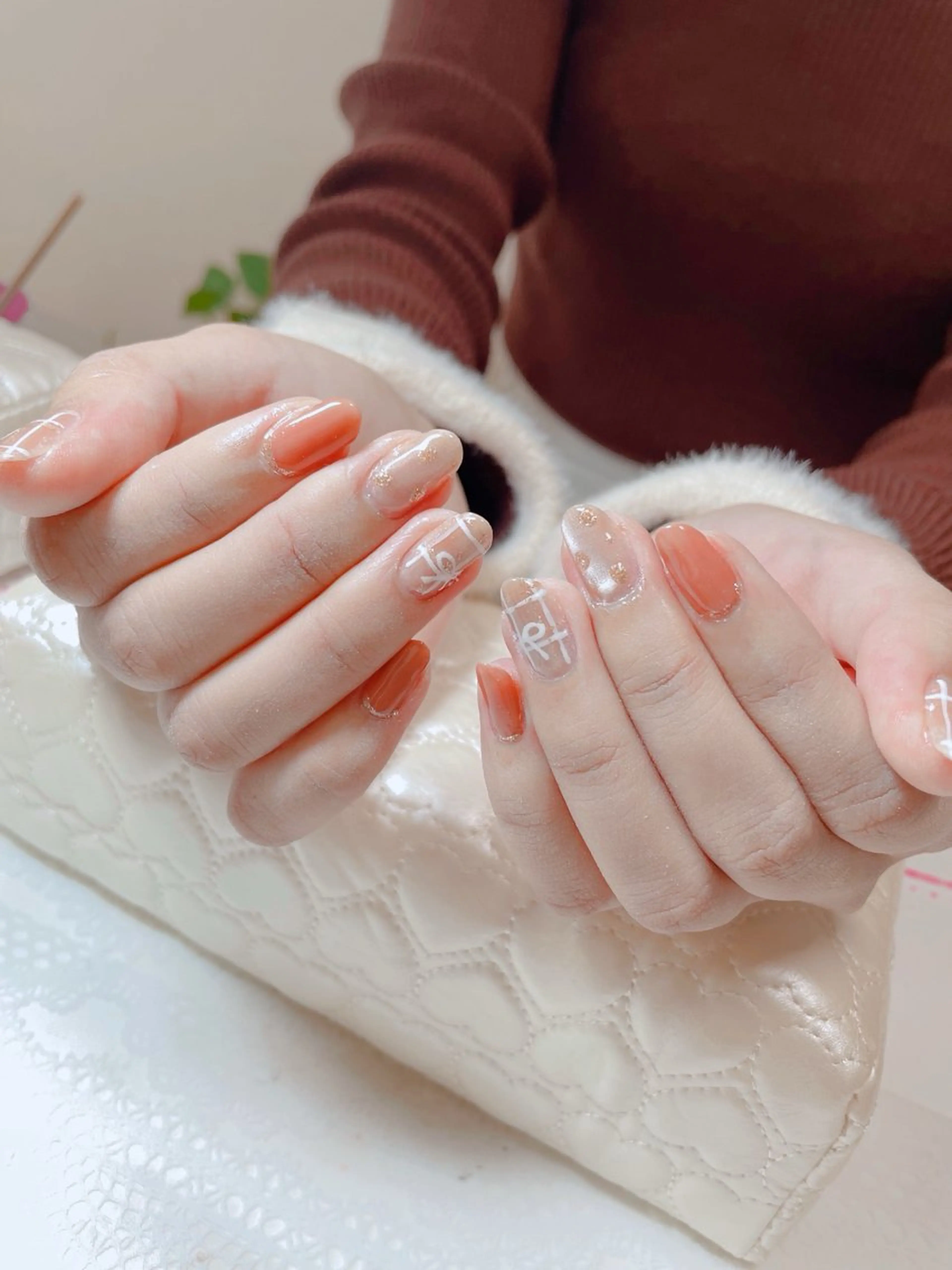 ネイル マグネットネイル 持ち込み リボン 出川 ゆりのネイルデザイン