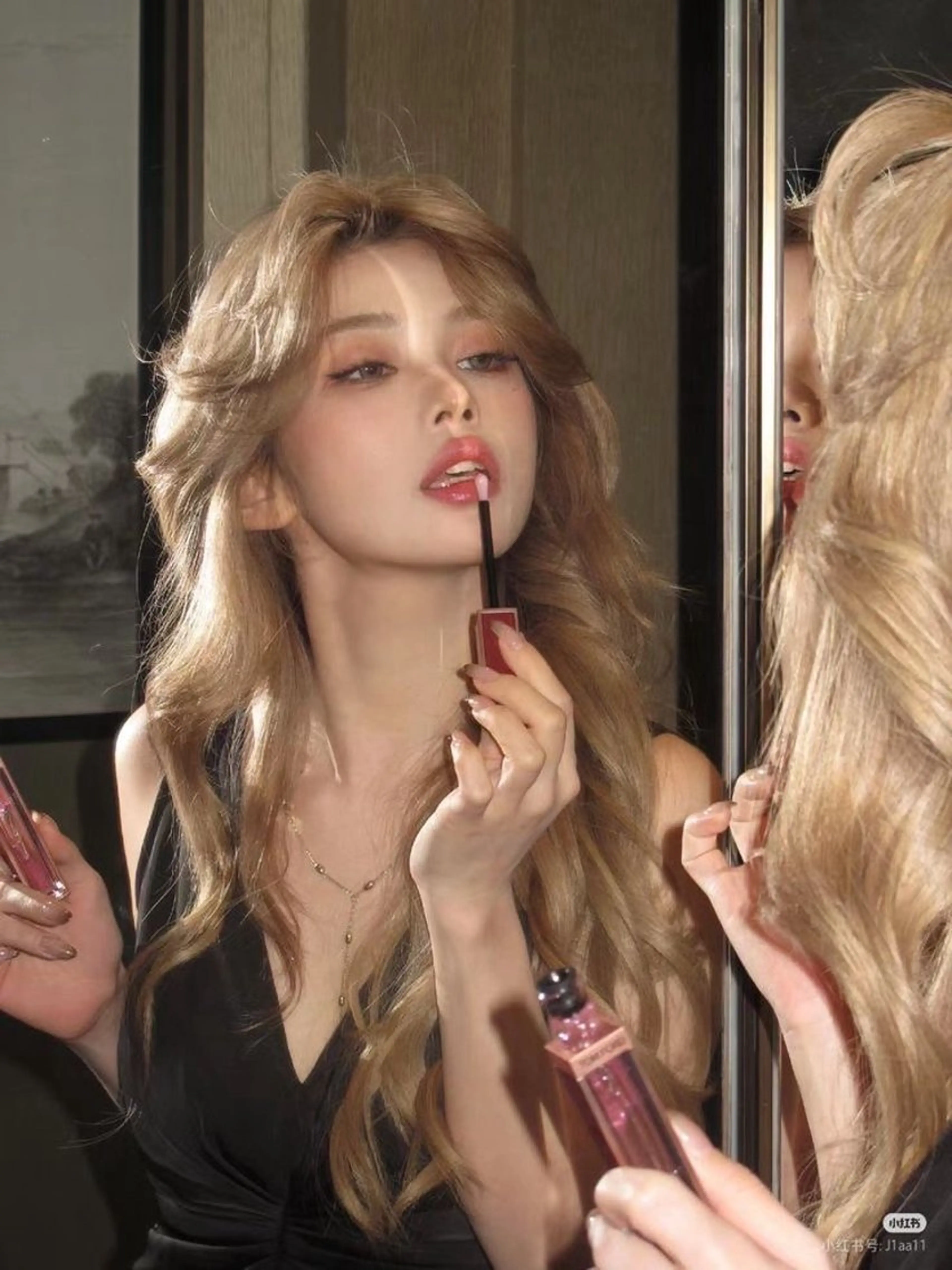 ロング カラー ヘアアレンジ 艶髪ハイトーンカラー 渋谷🎀ririkaのヘアスタイル