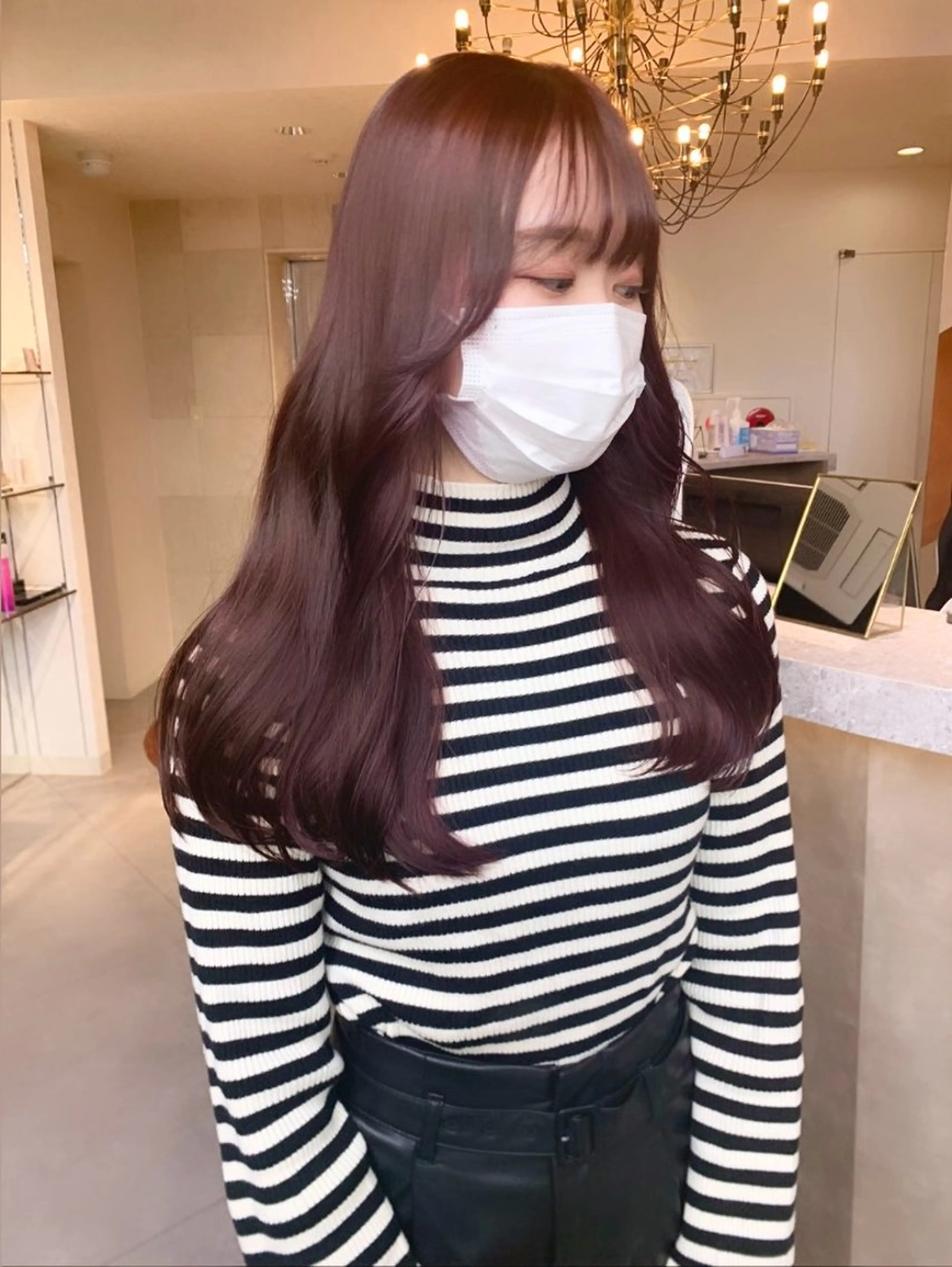 【暖色系カラー🎀🫧】ワンカラー＋カット＋トリートメント　心斎橋/似合わせ/韓国風/大人っぽい/レッドカラーの写真