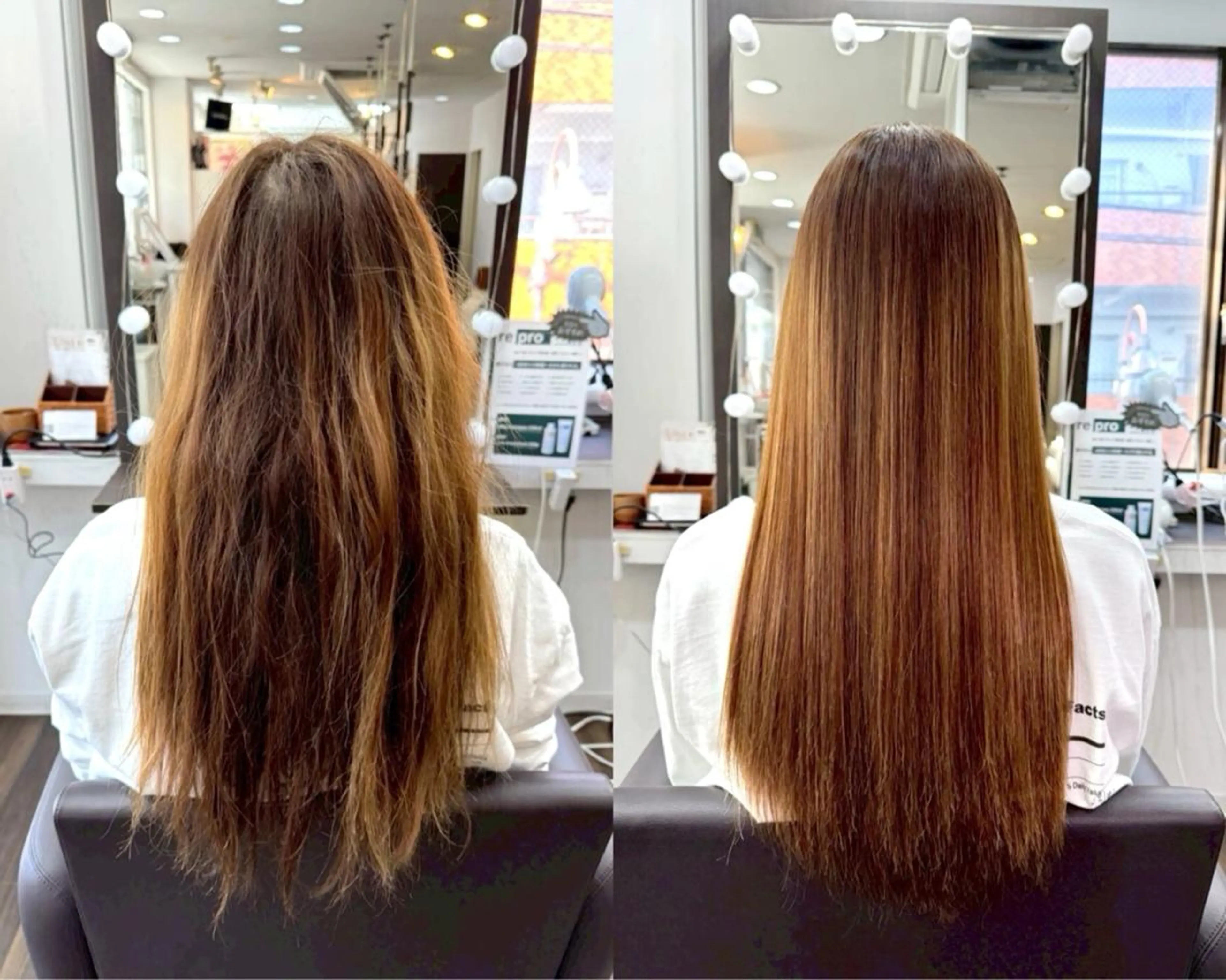 ロング ハイライト 酸性ストレート カット 縮毛矯正 トリートメント 美髪育成salon 髪質改善 FORMAのヘアスタイル