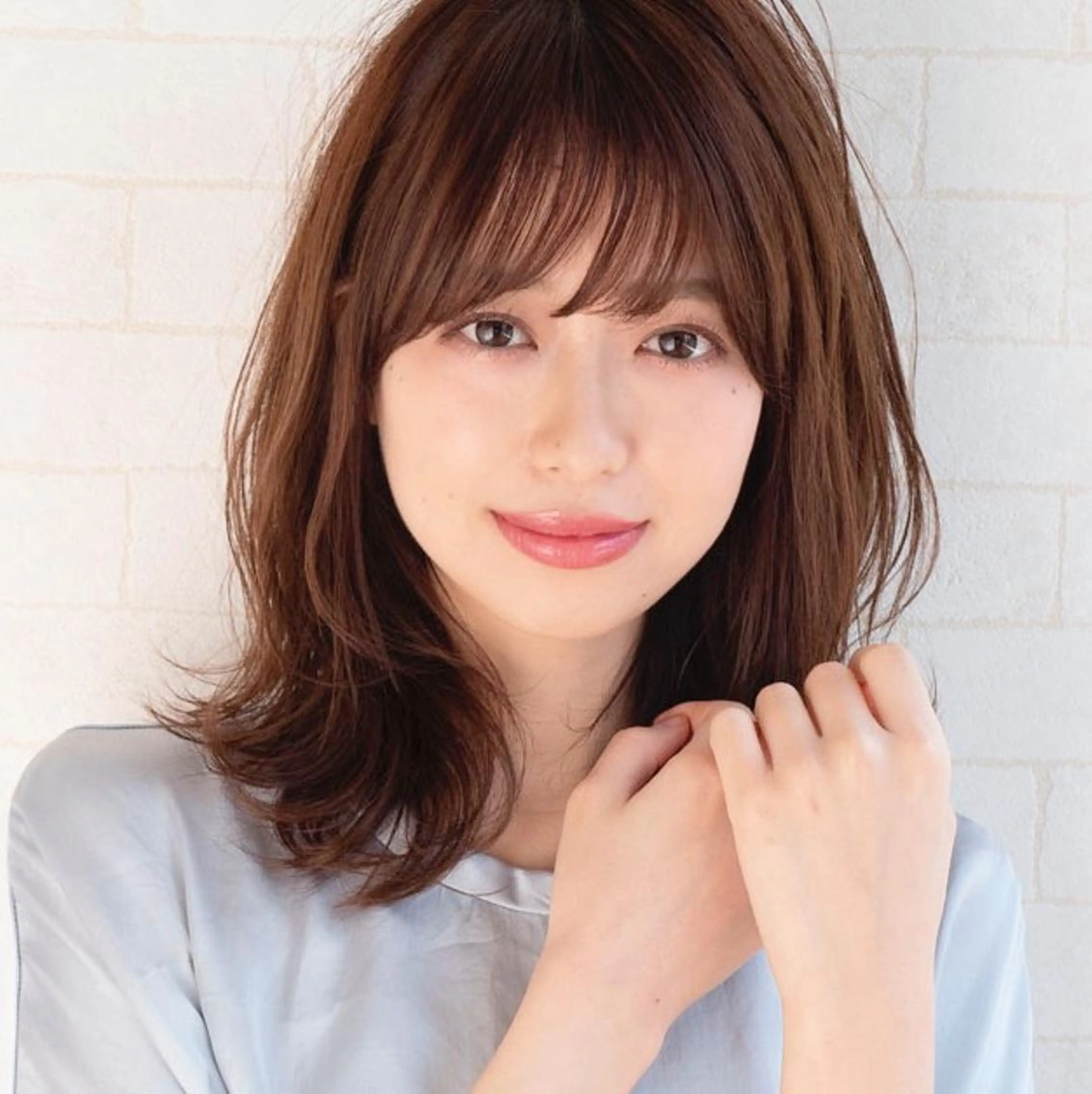 ミディアム カラー ヘアアレンジ 透明感カラー ツヤ髪になりたい方へ 🩷柴田知亜希のヘアスタイル