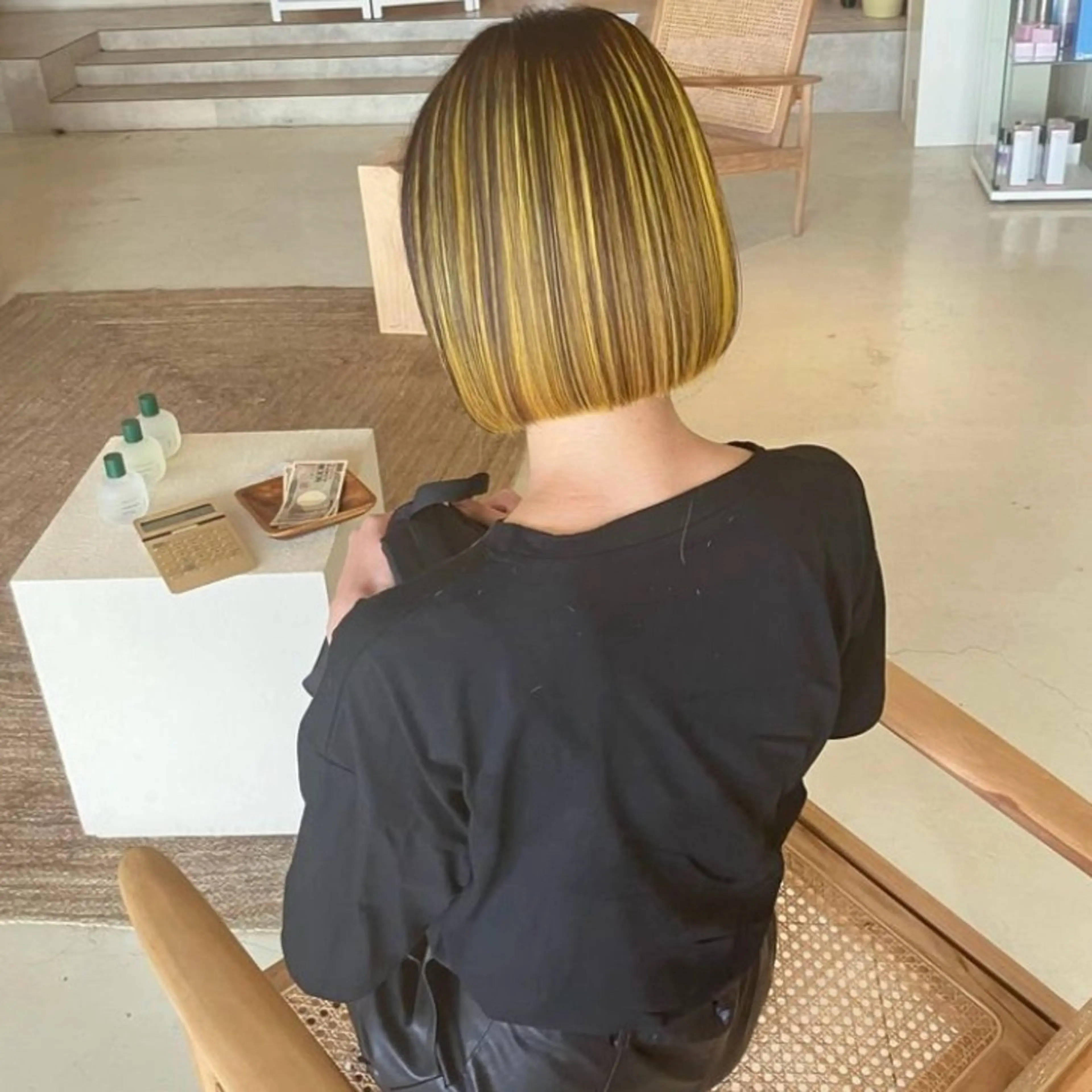 ミディアム カラー カット ヘアカラー トリートメント chlom所属・🌱大人ハイトーン RENのヘアスタイル