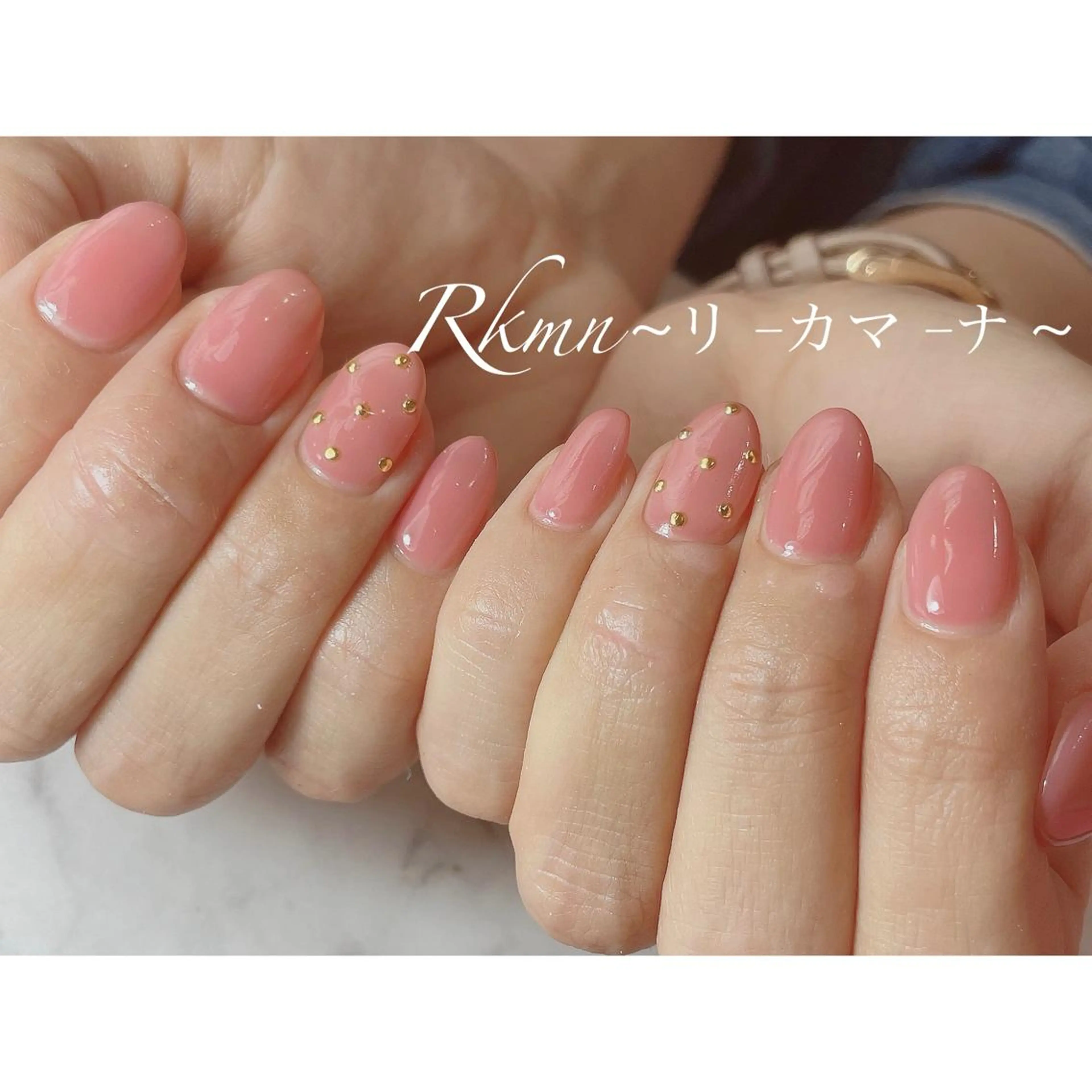 ネイル アートネイル ワンカラーネイル ピンク 春ネイル ハンドネイル フットネイル ハンドケア Rkmn ~リ-カマ-ナ~のネイルデザイン