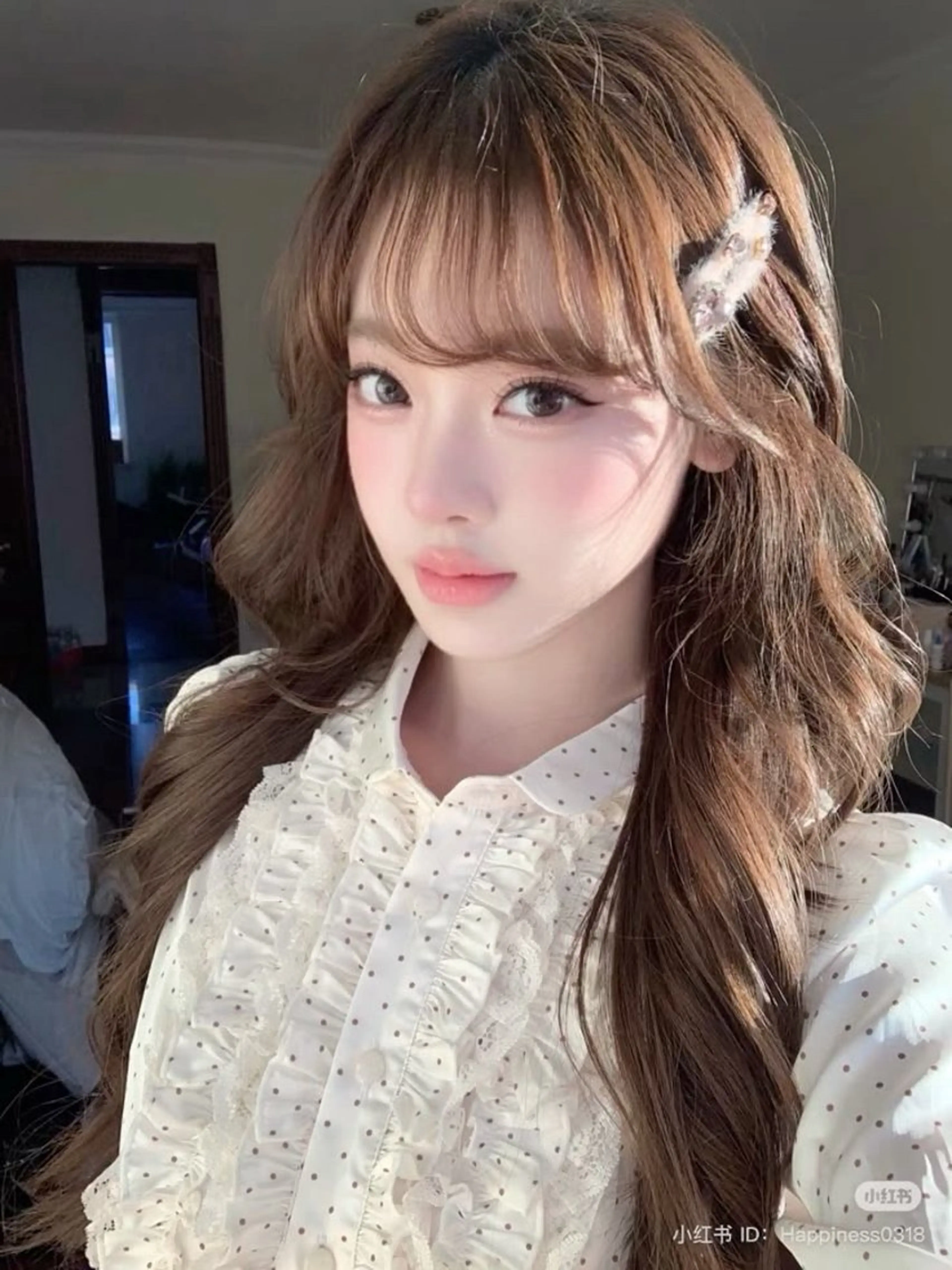 ロング カット ヘアカラー 韓国ヘア🇰🇷 YURIYAのヘアスタイル