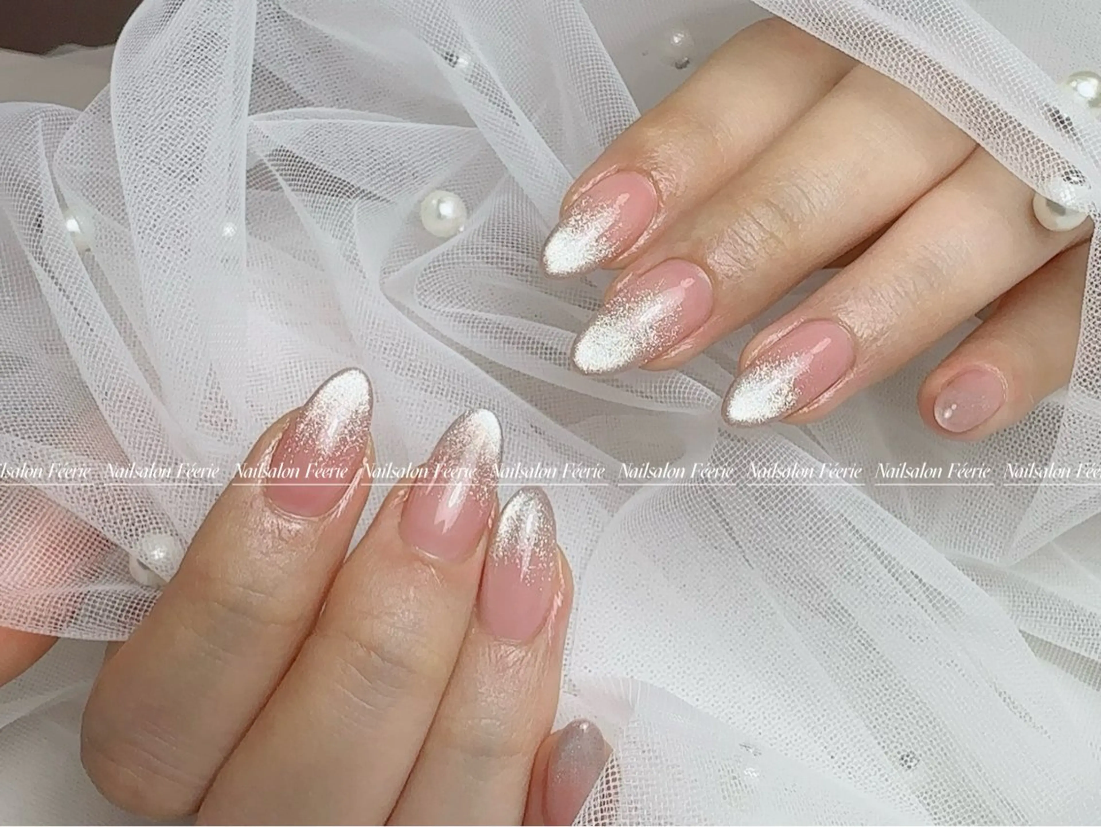 ネイル 成人式 長さ出し フットネイル フレンチネイル ジェルネイル ハンドネイル ハンドケア nail salon Feerieのネイルデザイン