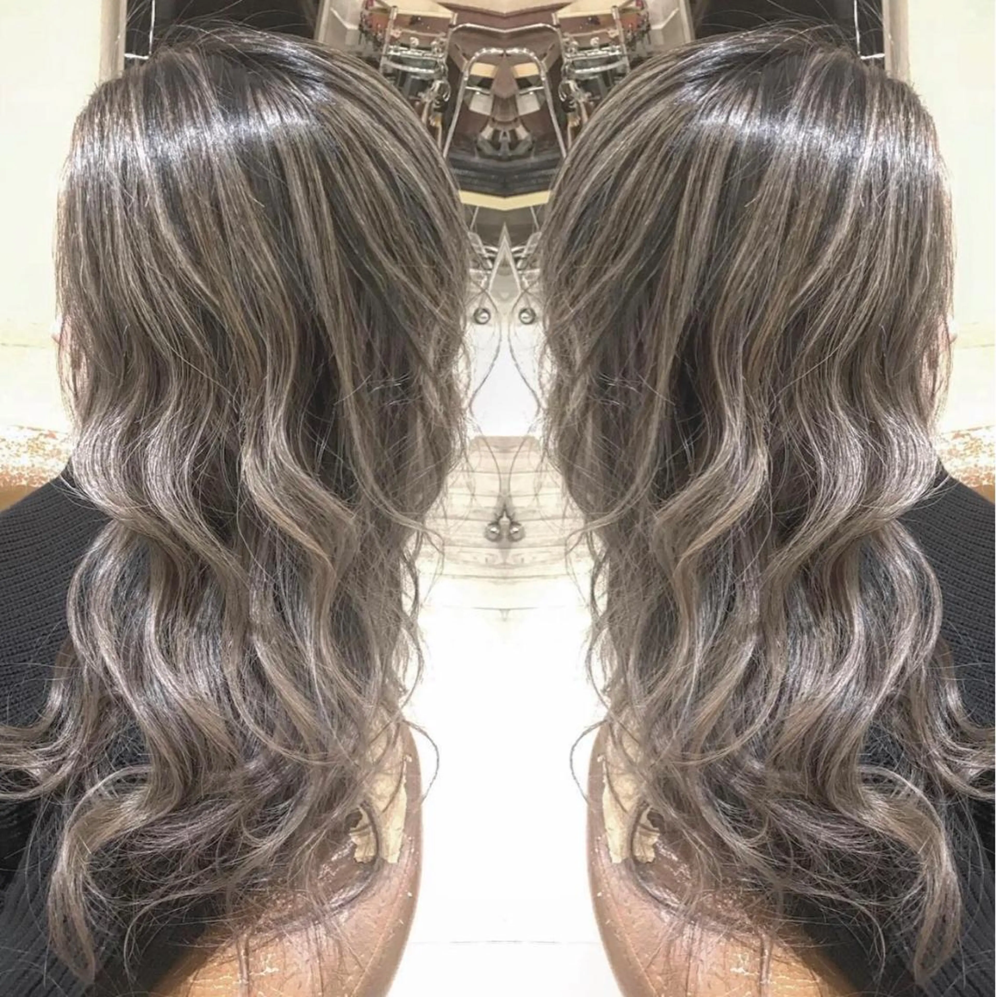 ロング カラー rollen所属・美魔女 美容師NAOのヘアスタイル