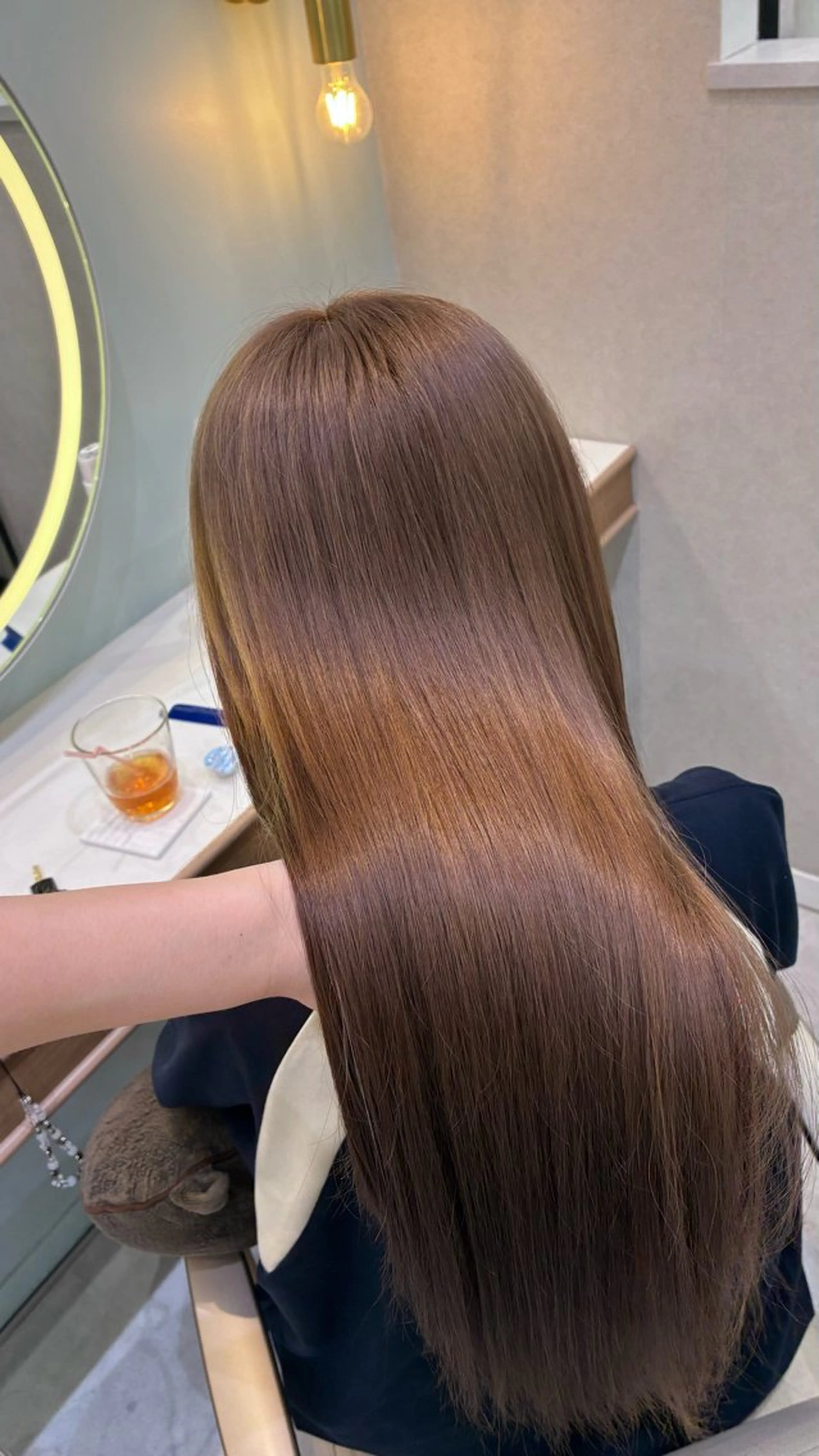 ロング カラー ヘアカラー トリートメント ハイトーン/韓国ヘア senaのヘアスタイル