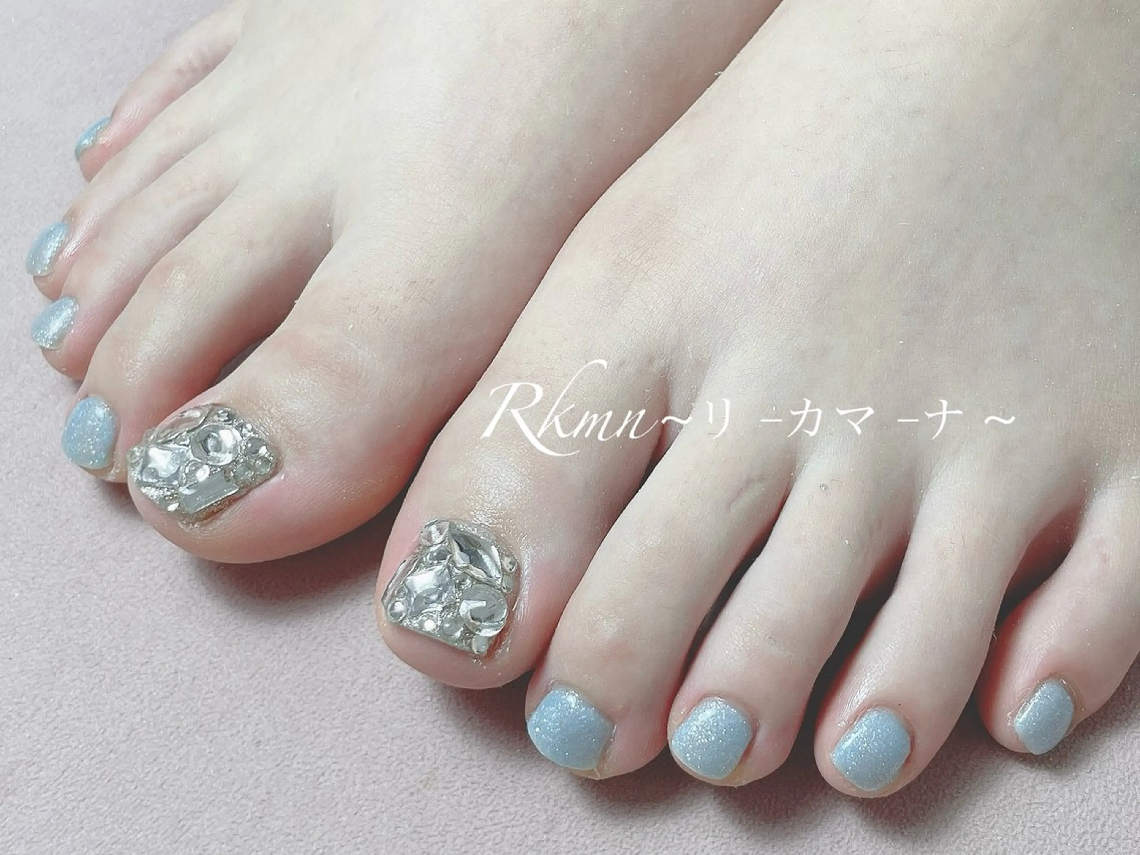 ネイル アートネイル フットネイル キラキラネイル 春ネイル ハンドネイル フットネイル ハンドケア Rkmn ~リ-カマ-ナ~のネイルデザイン