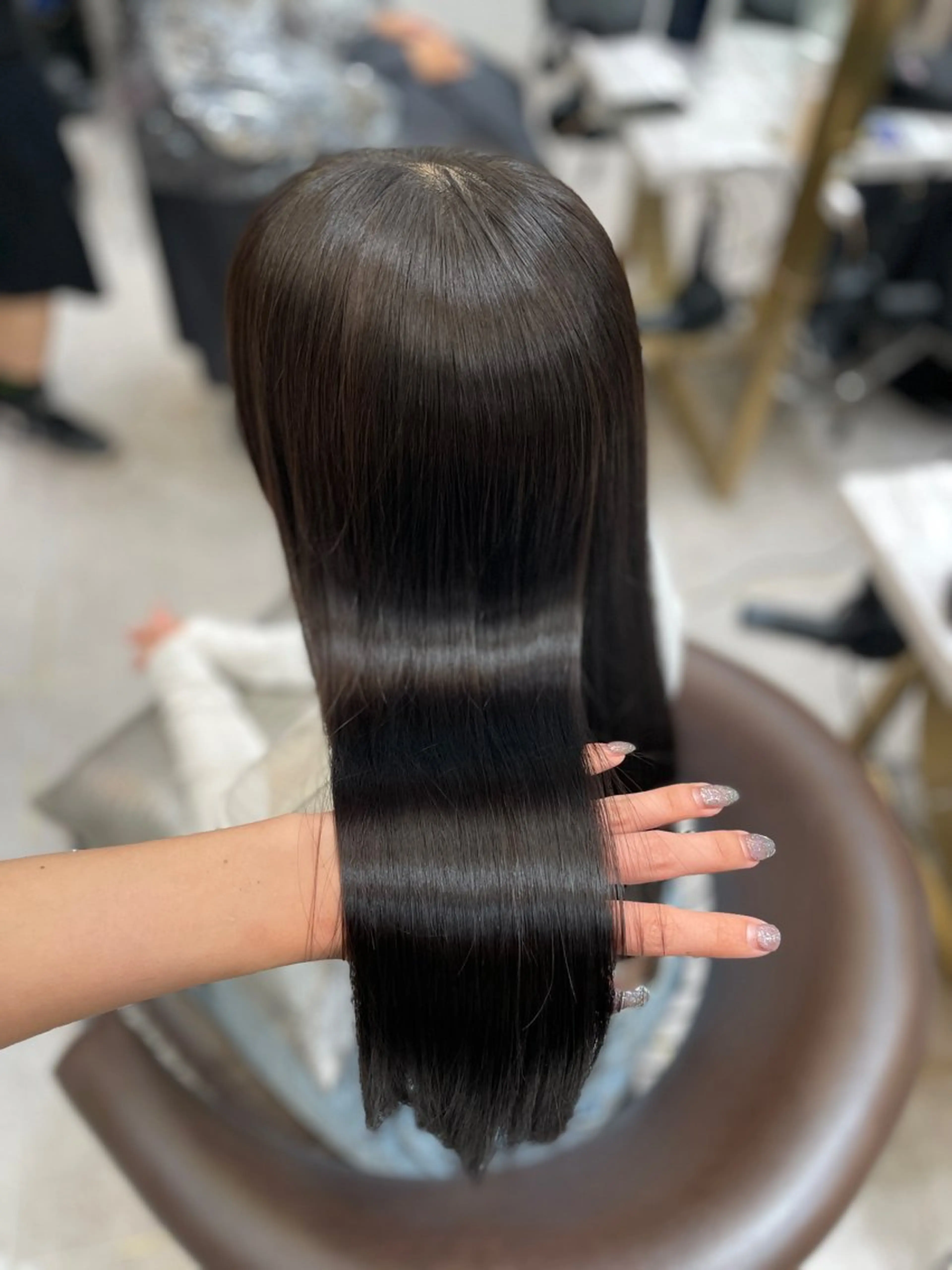 セミロング ヘアカラー MOE 福岡韓国ヘア✧︎のヘアスタイル