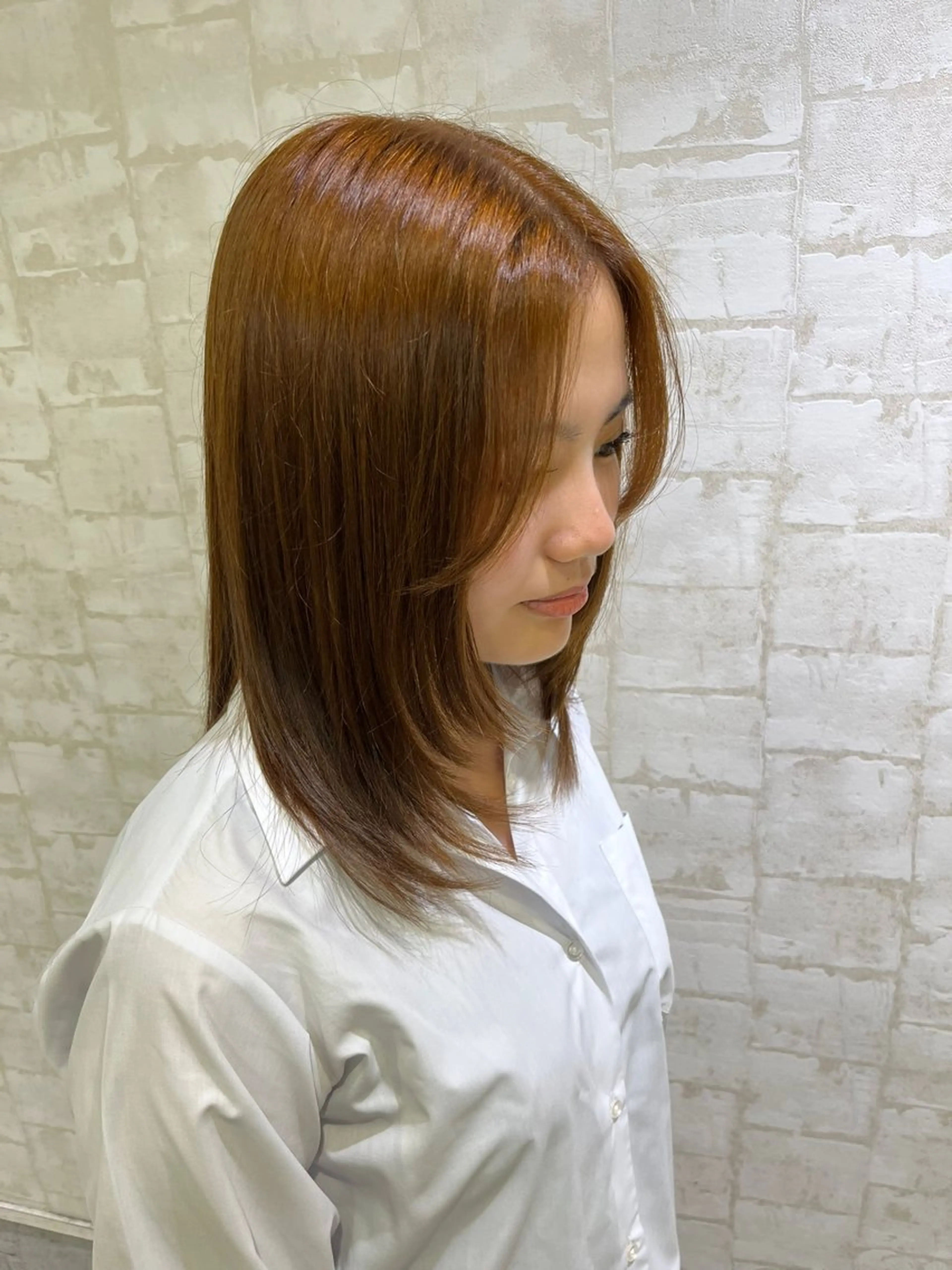 セミロング ヘアカラー 韓国レイヤー/カラー 🐈‍⬛💗miyuのヘアスタイル