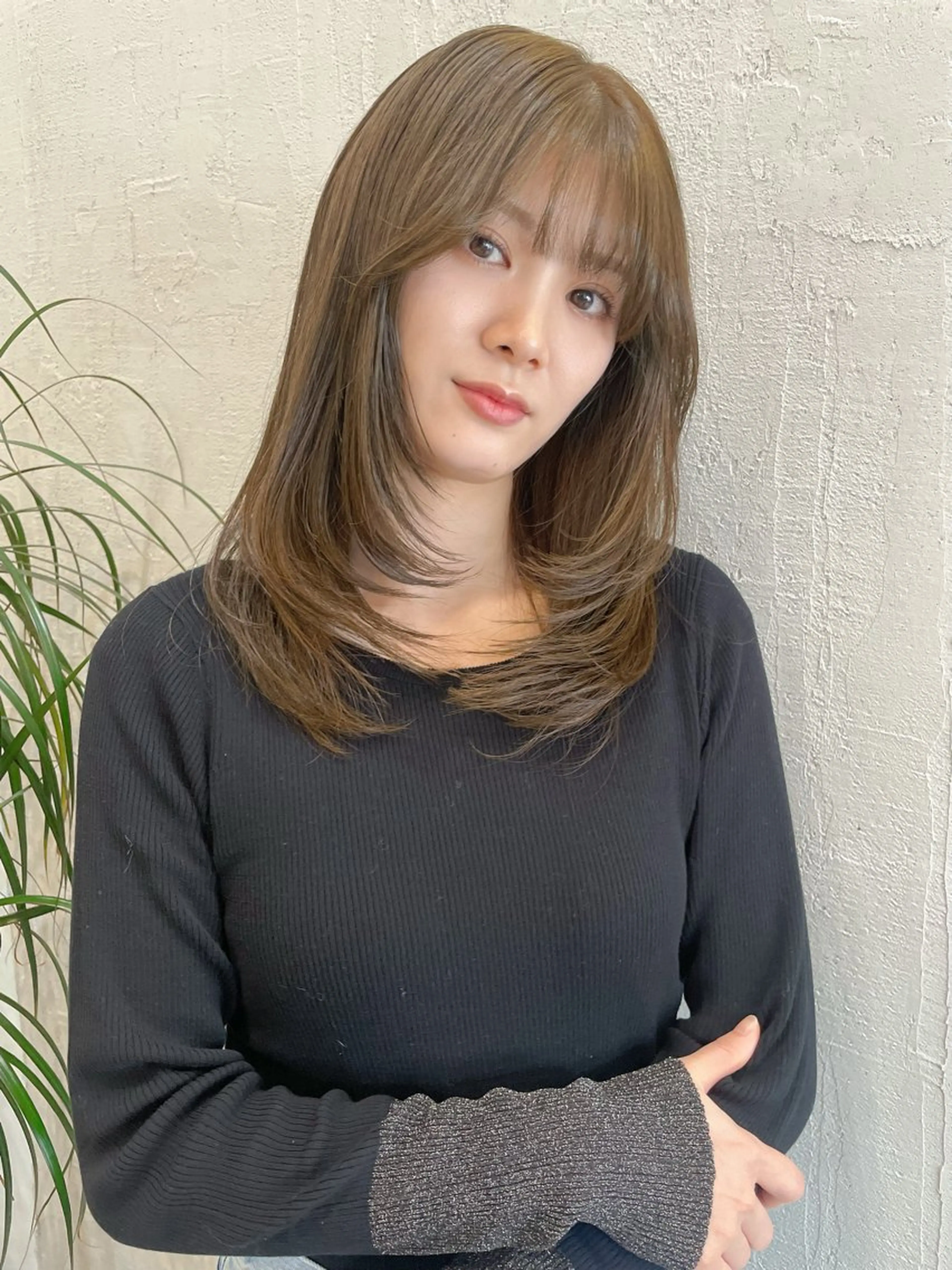 セミロング くせ毛 顔まわりレイヤー 顔周りカット レイヤーカット 似合わせカット カット 🌈高田大夢似合わせ 透明感カラー🌈のヘアスタイル