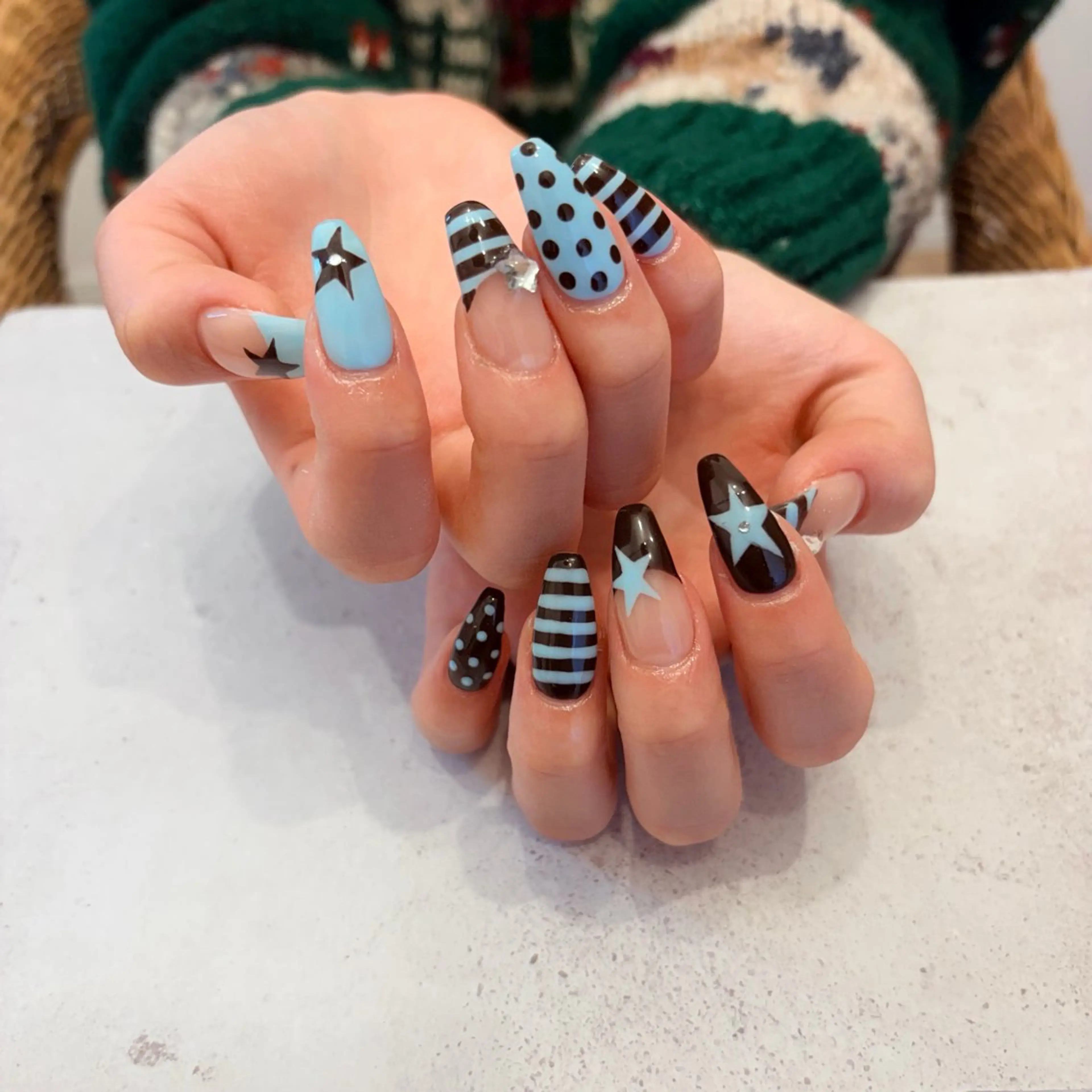 ネイル ハンドネイル Sea  nail by emaのネイルデザイン