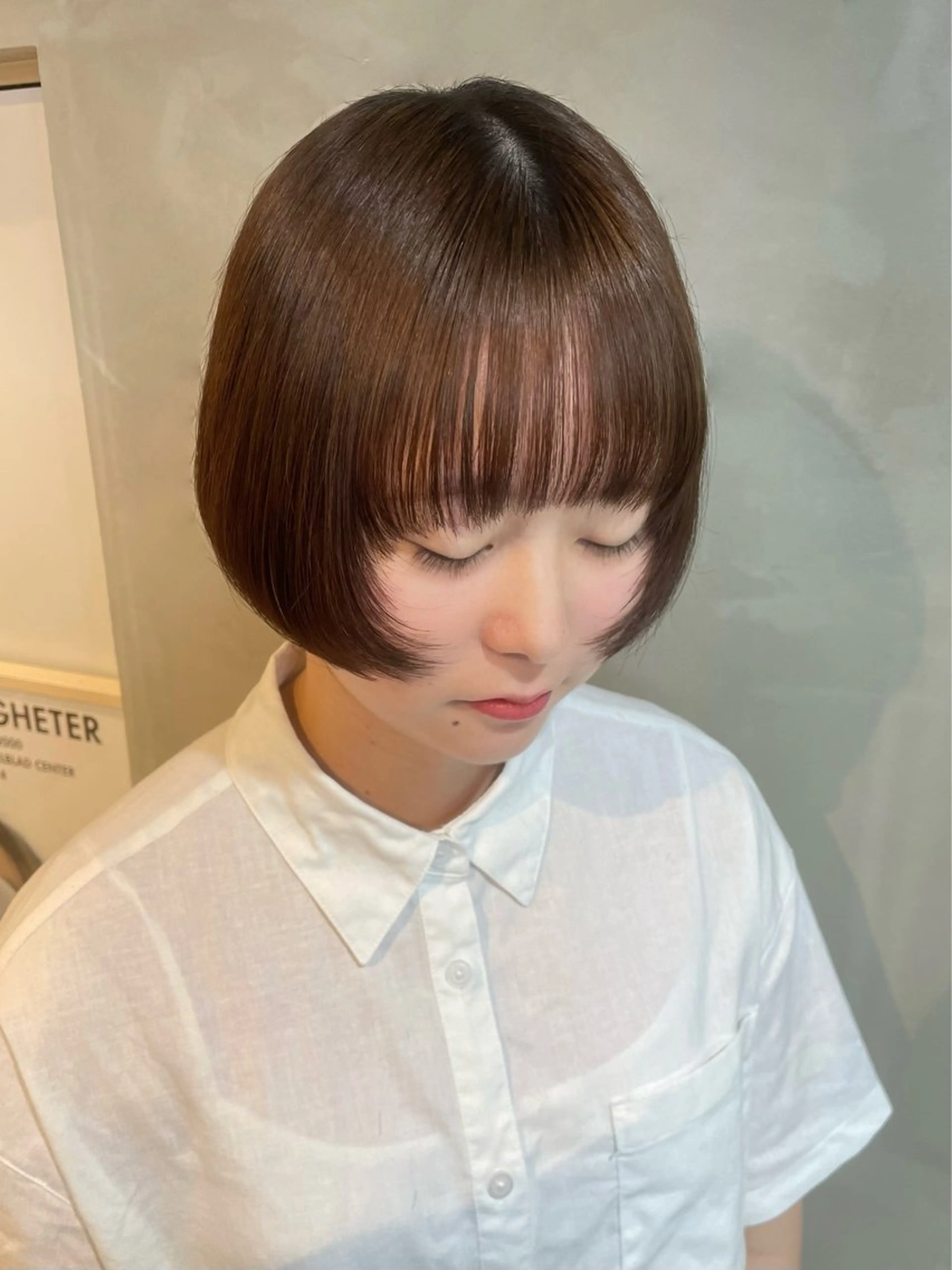 ショート カット 縮毛矯正 トリートメント カノン/アニオタ🧡 暖色/酸性ストレートのヘアスタイル