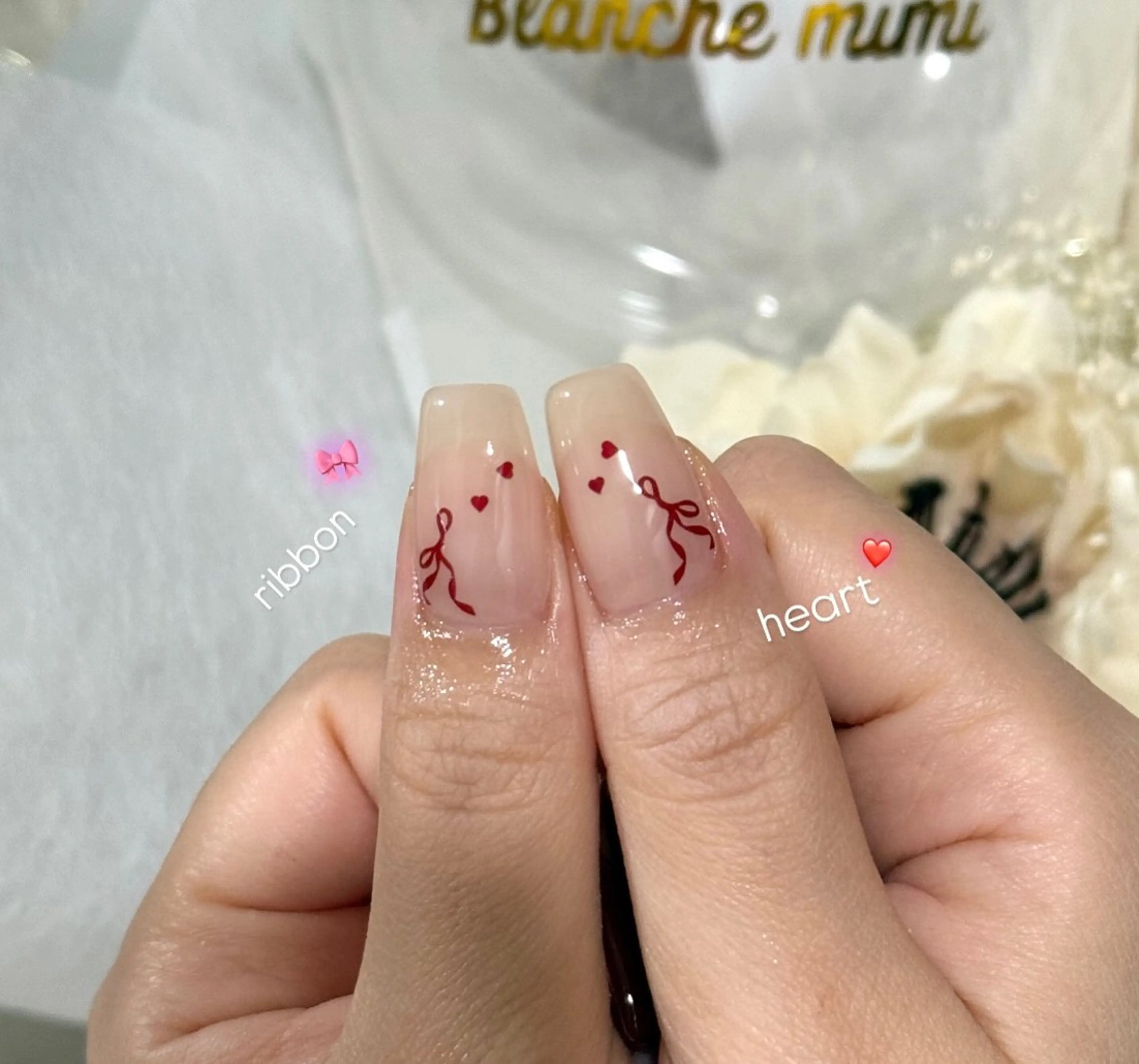 ネイル アートネイル ドット フットネイル ガーリー 氷ネイル・うるうるネイル ハンドネイル Blanche　mimii所属・Blanche Ayaのネイルデザイン