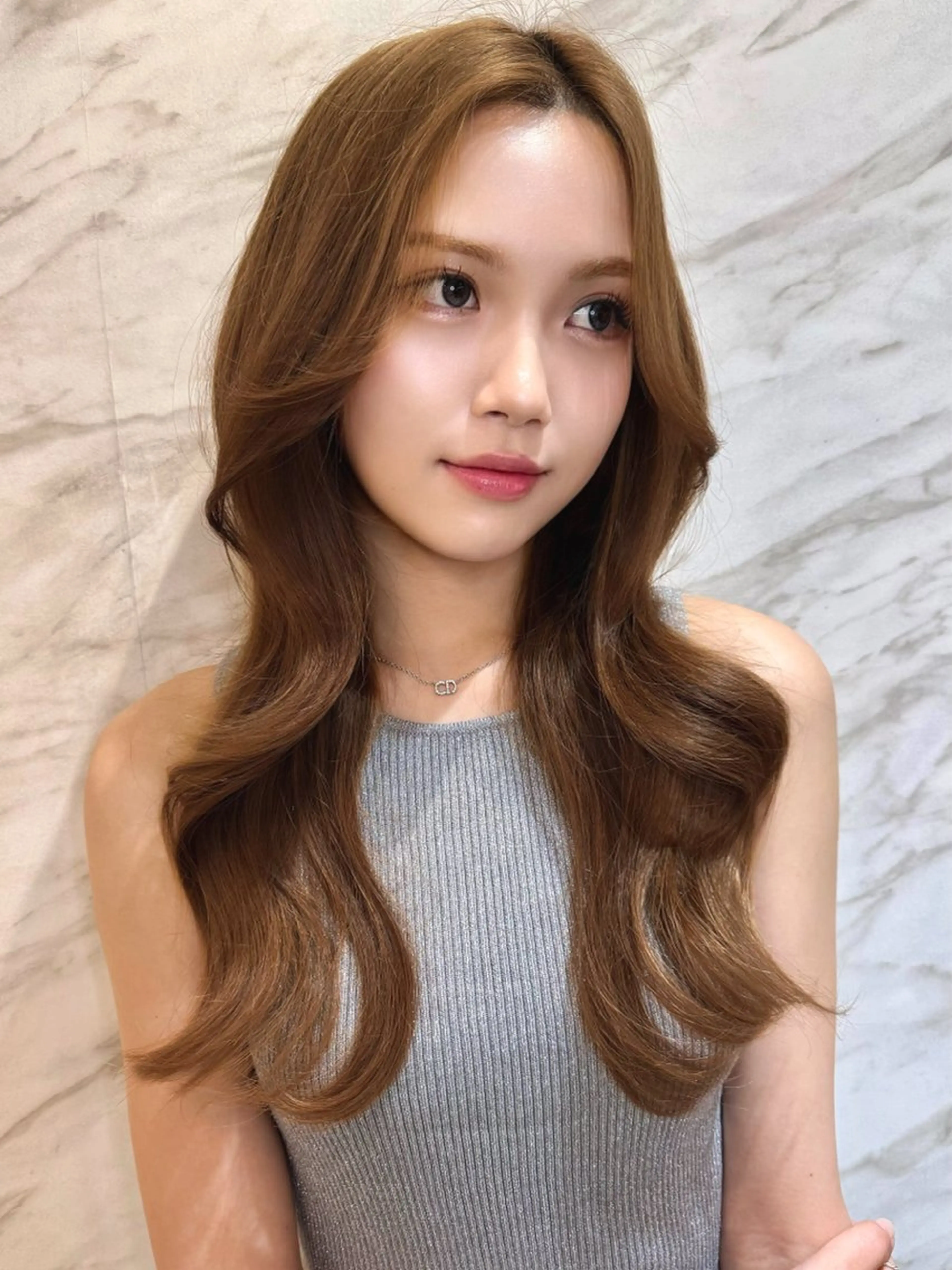 ロング 韓国風ヘア カット ヘアカラー トリートメント 韓国ヘア♡おくれ毛♡ ボブ♡sayakaのヘアスタイル