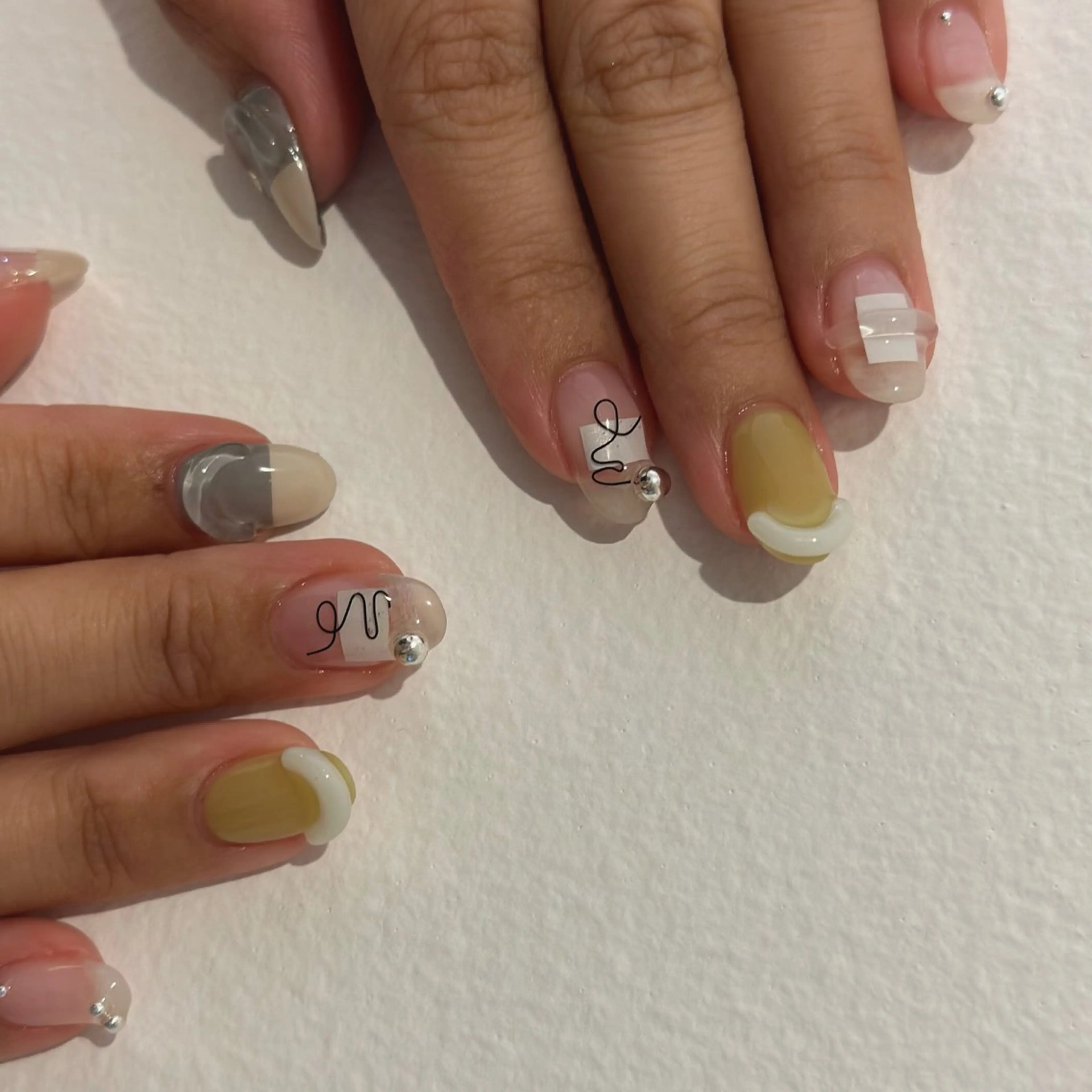 ネイル ぷっくりネイル ハンドネイル Flow nail所属・山本 七海のネイルデザイン