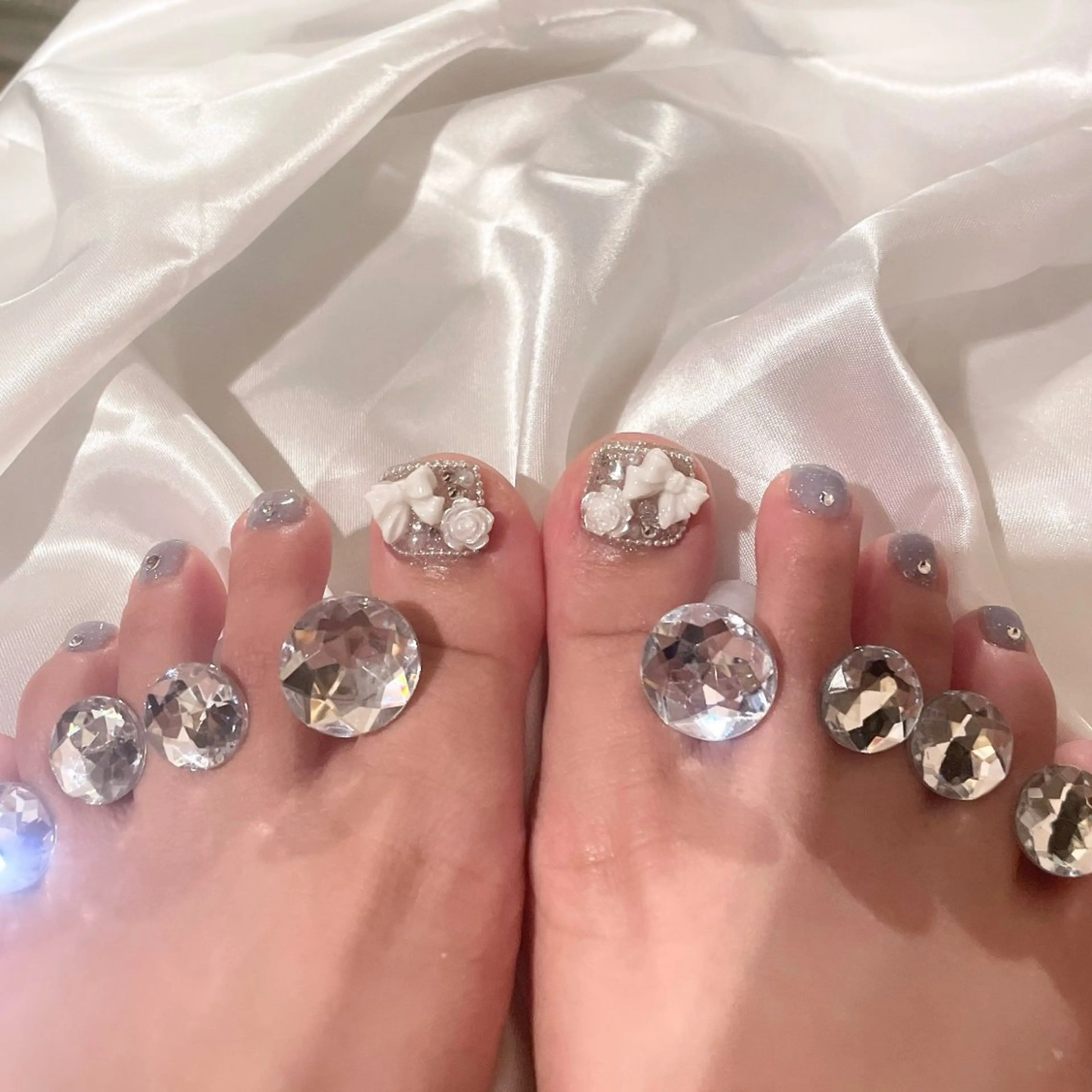 【 𝐟𝐨𝐨𝐭 】デザインコース　　　　　　　　　　　　　　　　　（ラメグラ/ミラー/マグネットなど）お持ち込み可の写真