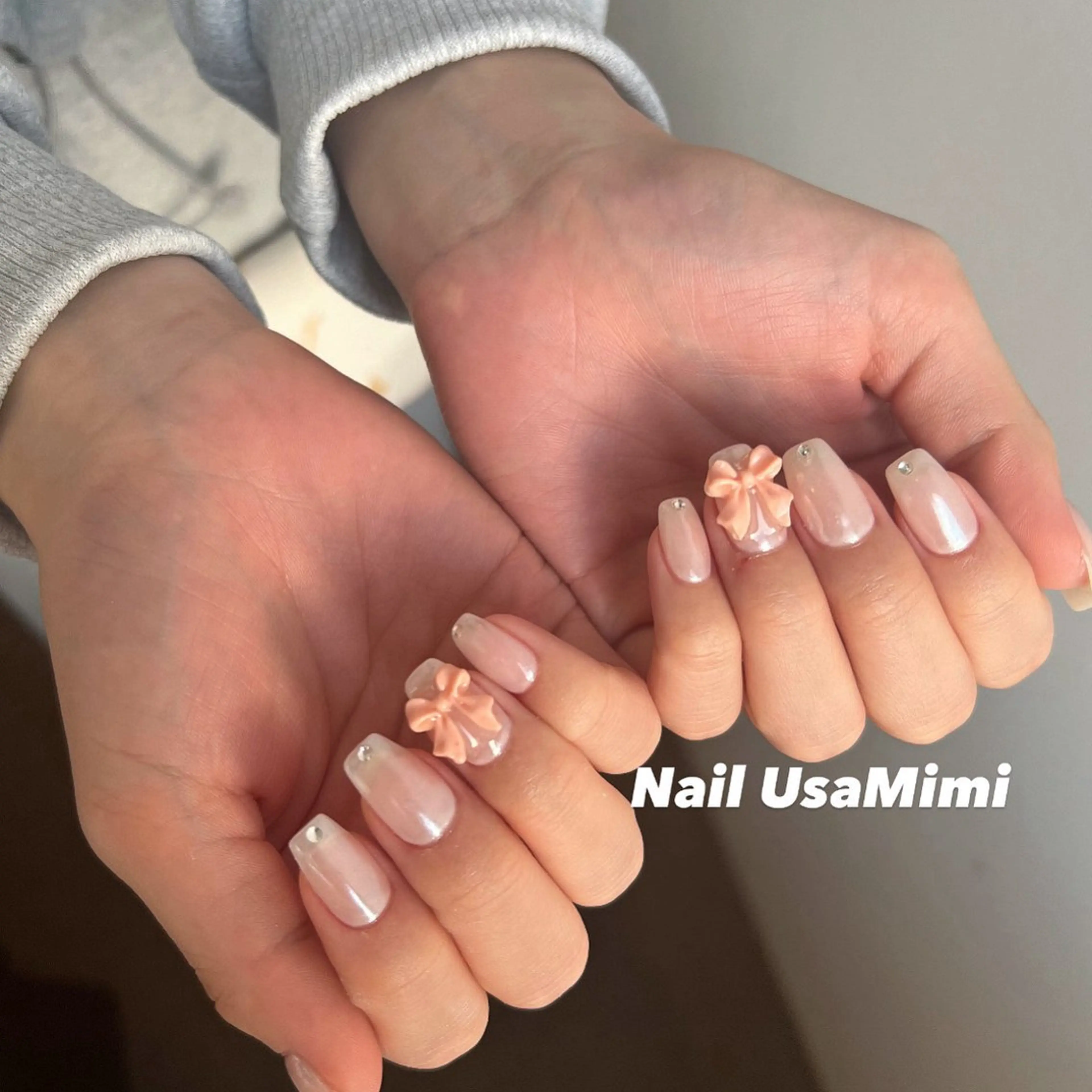 ネイル オーロラネイル ジェルネイル 韓国ネイル マグネットネイル 持ち込み 本町NailUsa Mimi RIKOのネイルデザイン