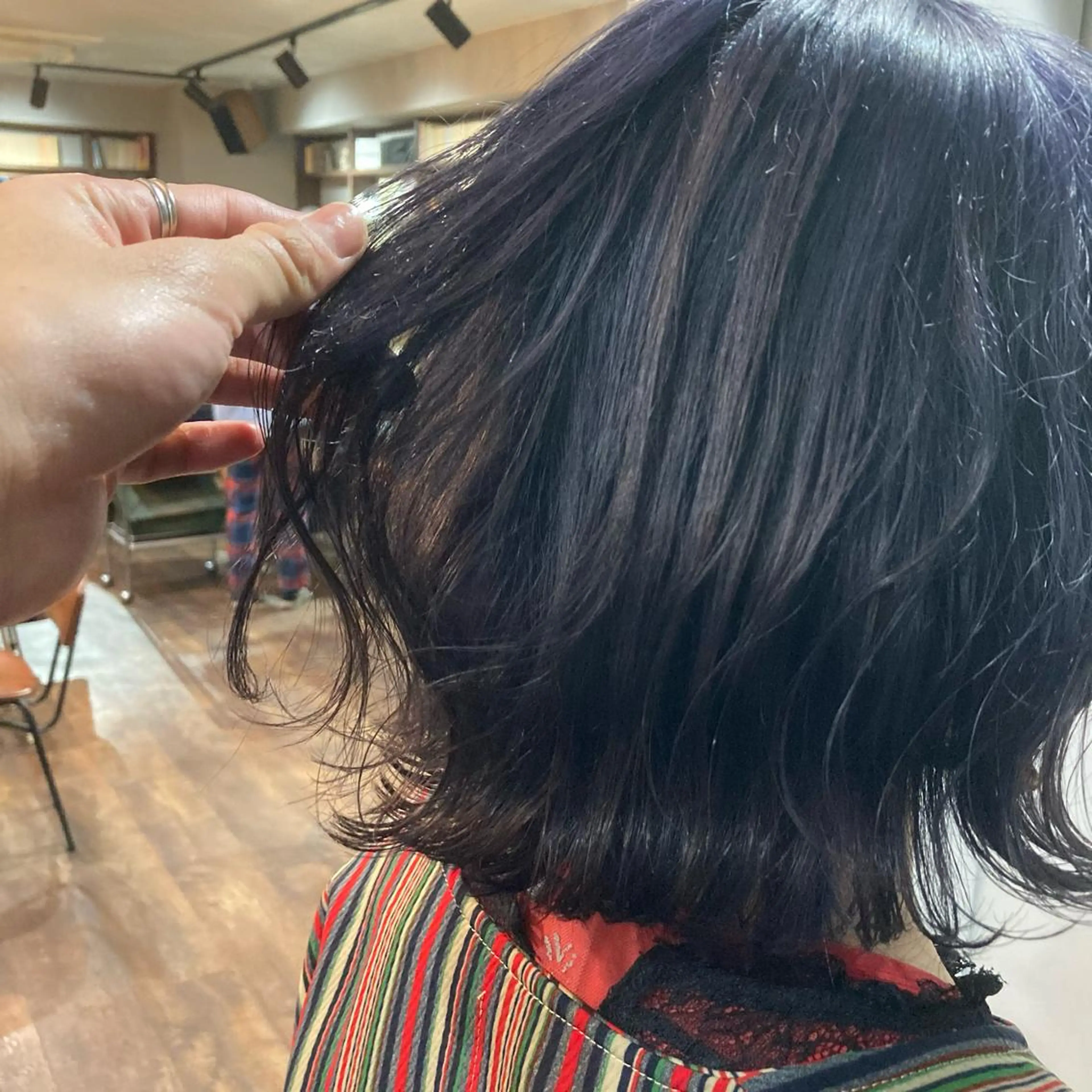 ショート 🟢ウルフ／スパイラ ルパーマ／大西🟢のヘアスタイル