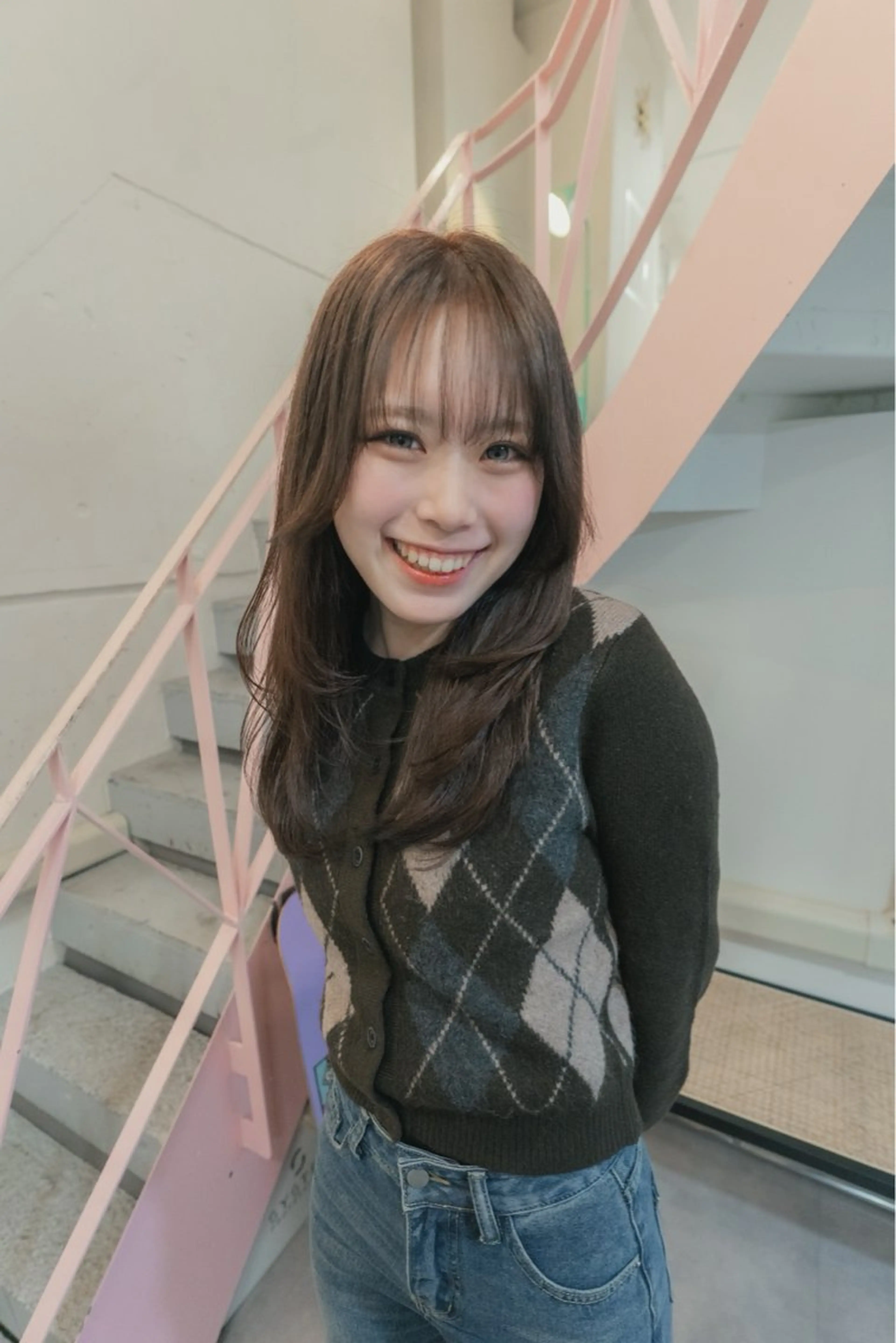 セミロング カット ヘアカラー トリートメント kyon.hair 韓国カットカラーのヘアスタイル