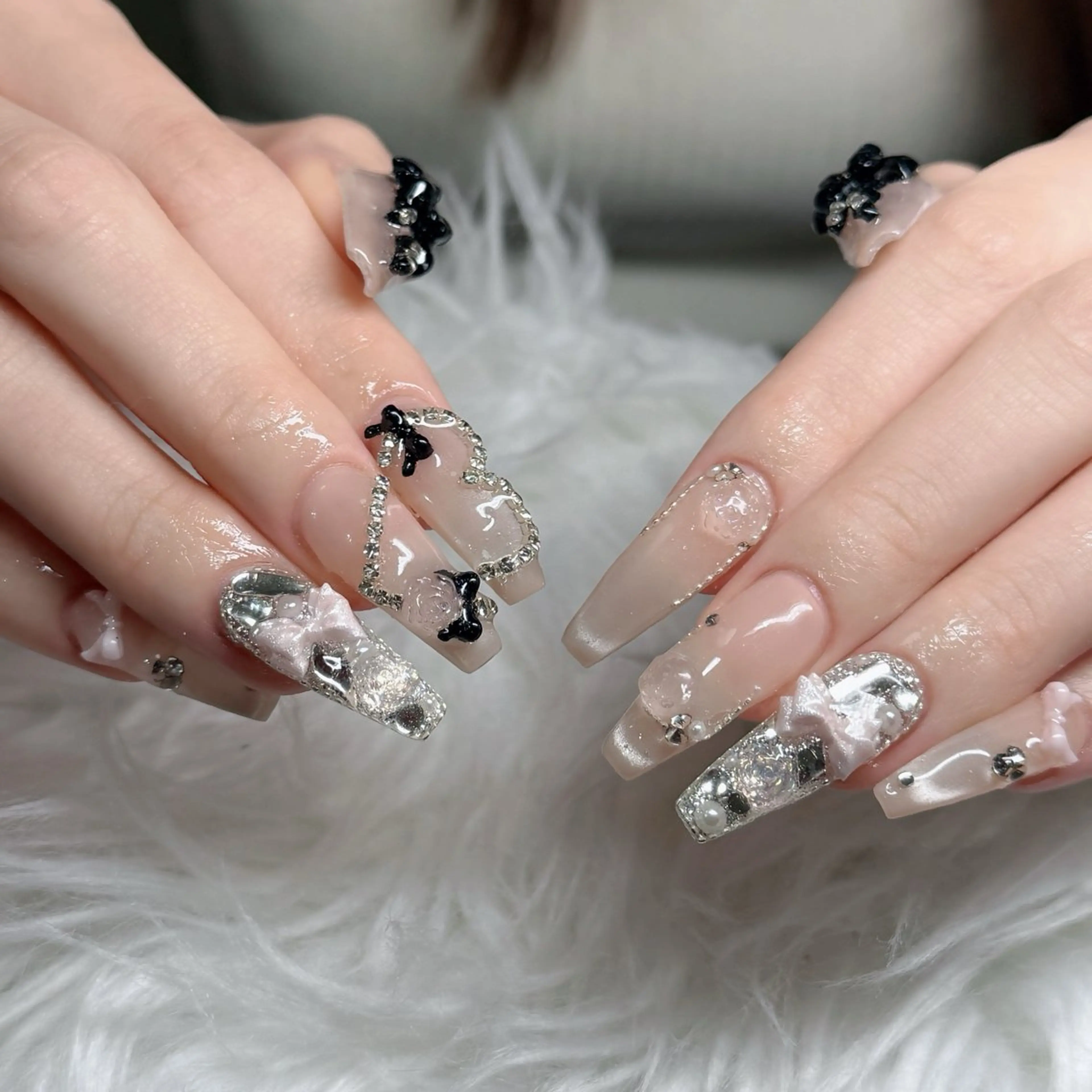 ネイル べっ甲ネイル チークネイル フラッシュネイル フラワーネイル フットネイル ハンドネイル Hani Nail Salonのネイルデザイン