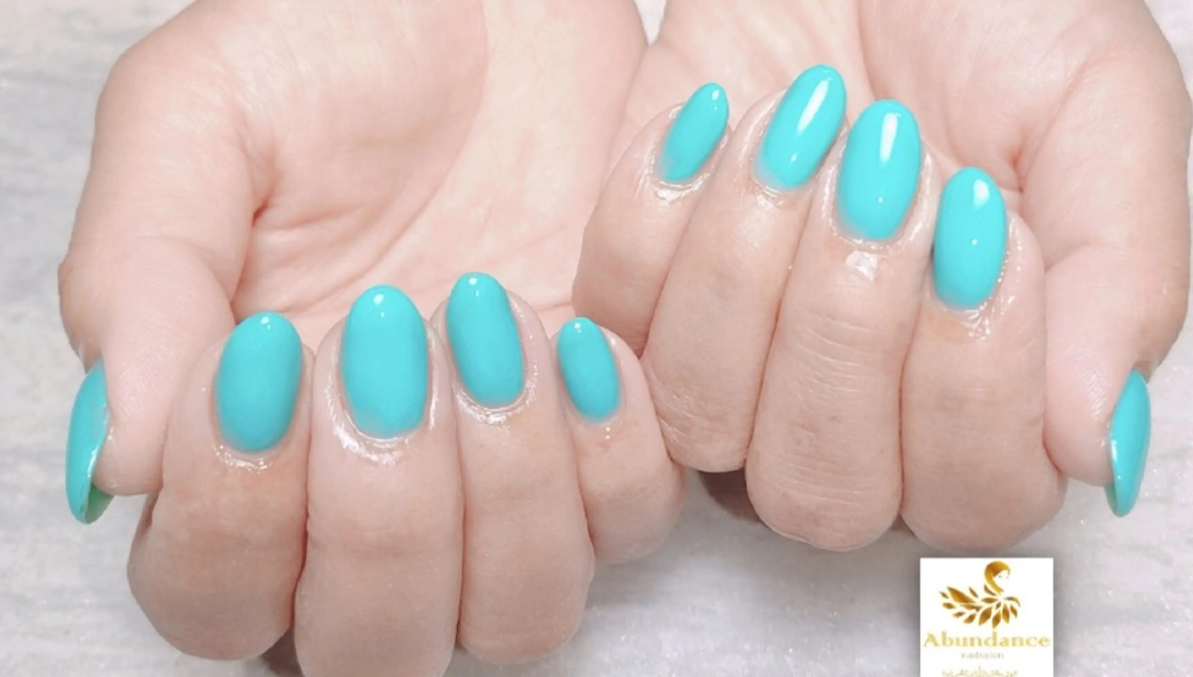 ネイル ブルー ハンドネイル 完全予約制個室サロン Abundancesのネイルデザイン