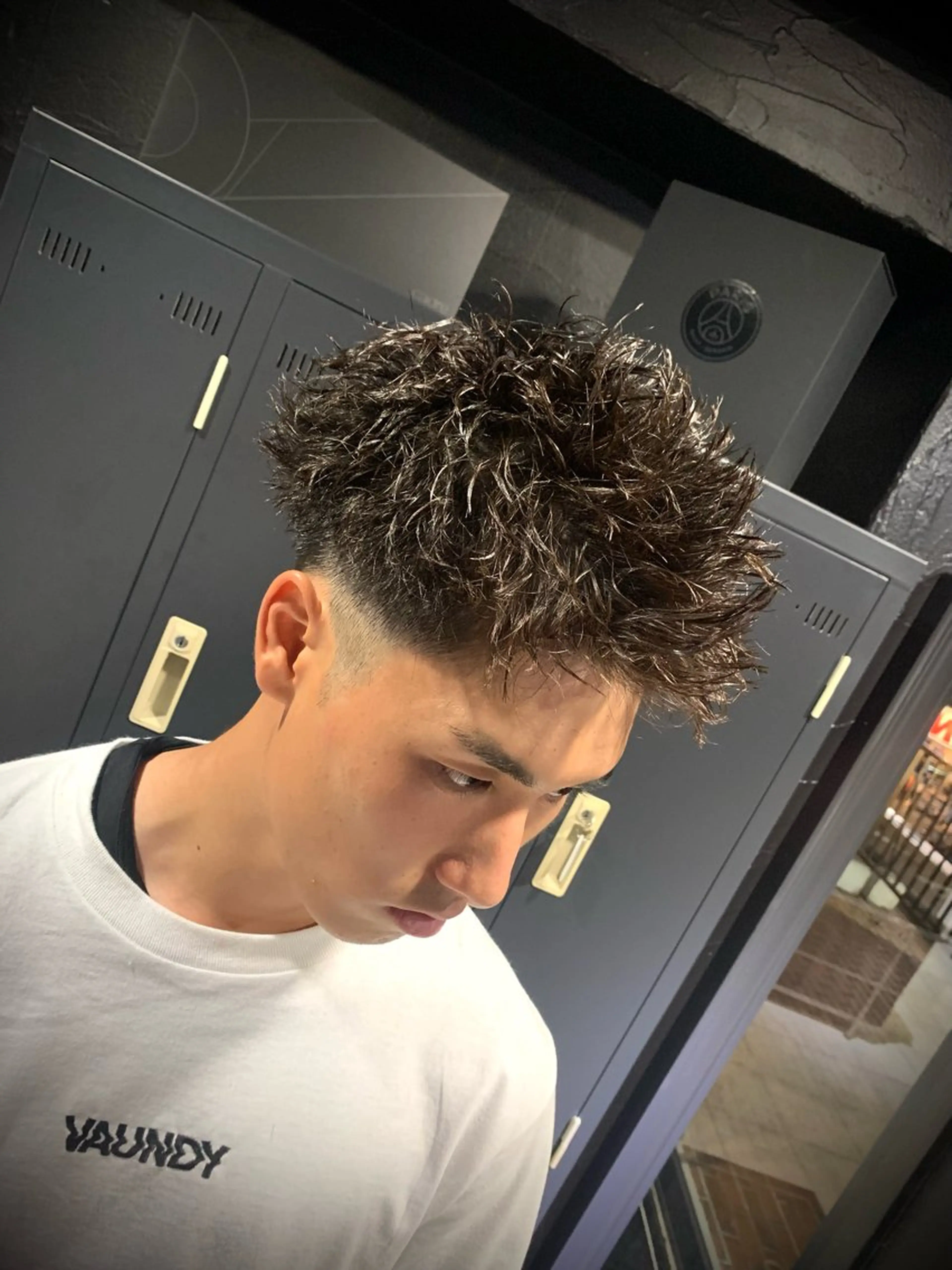 ショート メンズ メンズパーマ メンズツイストパーマ ツイストパーマ カット パーマ トリートメント ヘアセット メンズパーマ/難波/ 心斎橋　室園亮佑のヘアスタイル