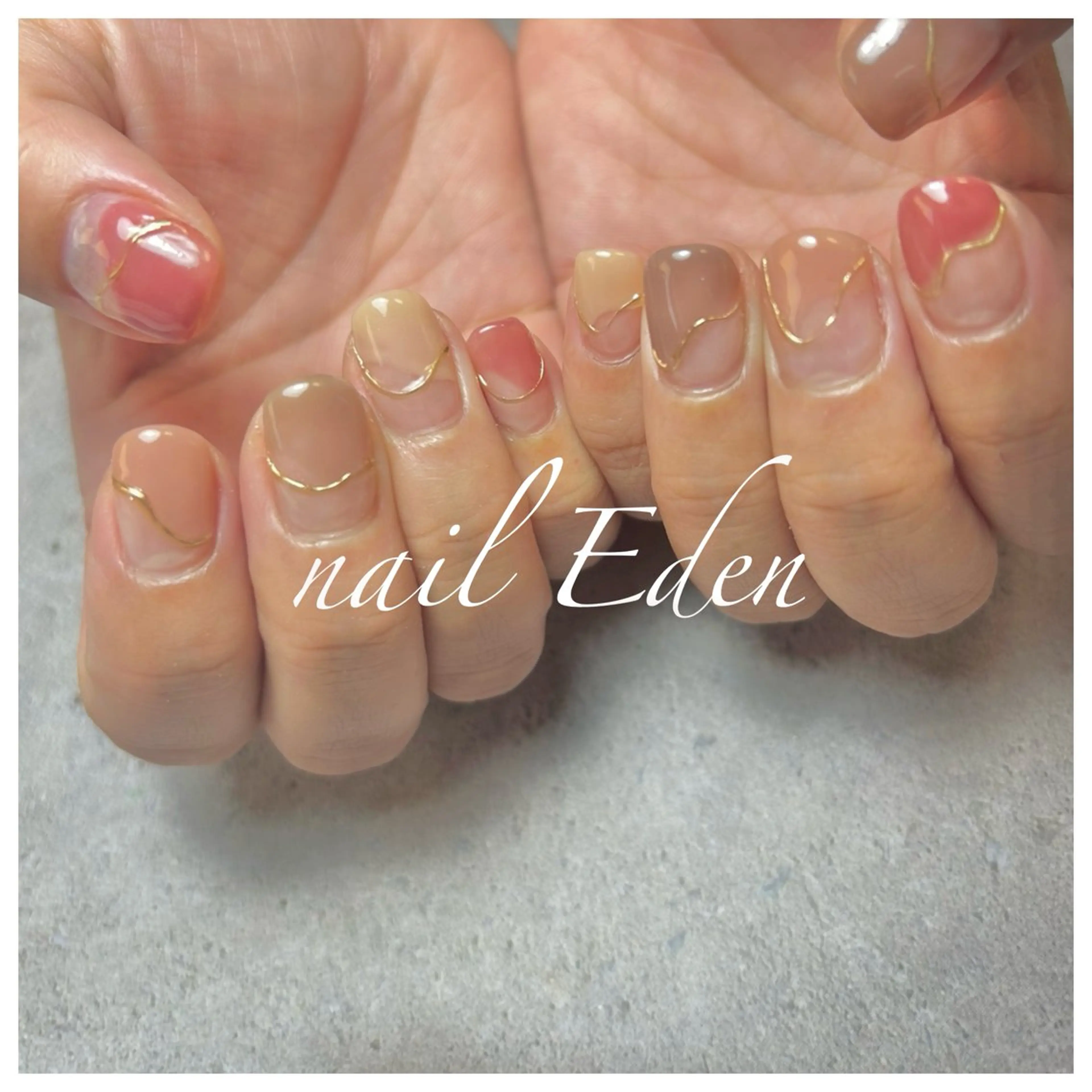 ネイル 持ち込み ハンドネイル ハンドケア Eden　private nail saron所属・Eden ♾️のネイルデザイン