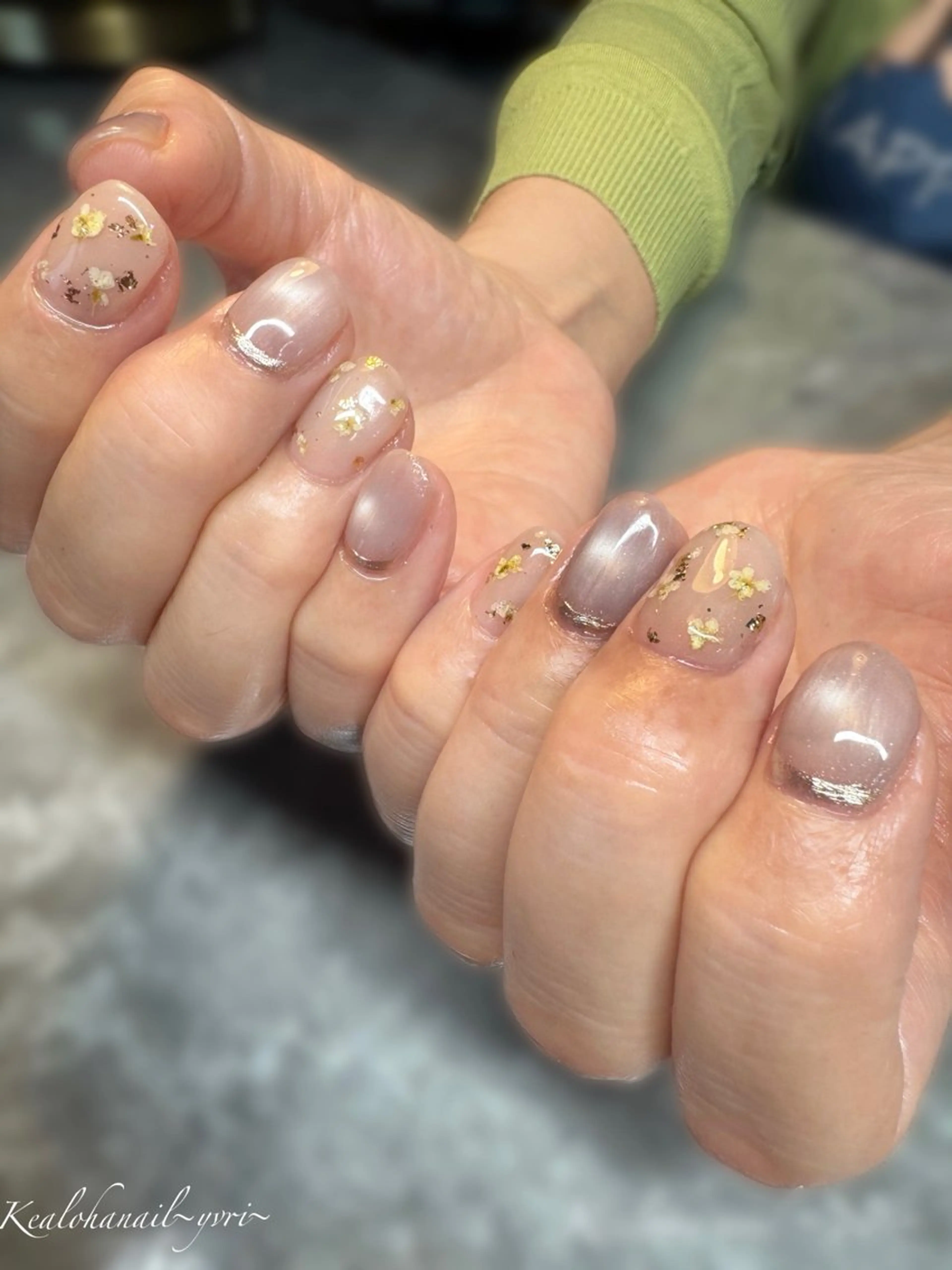 ネイル 黄色 Kealoha nail所属・西村 ゆりのネイルデザイン