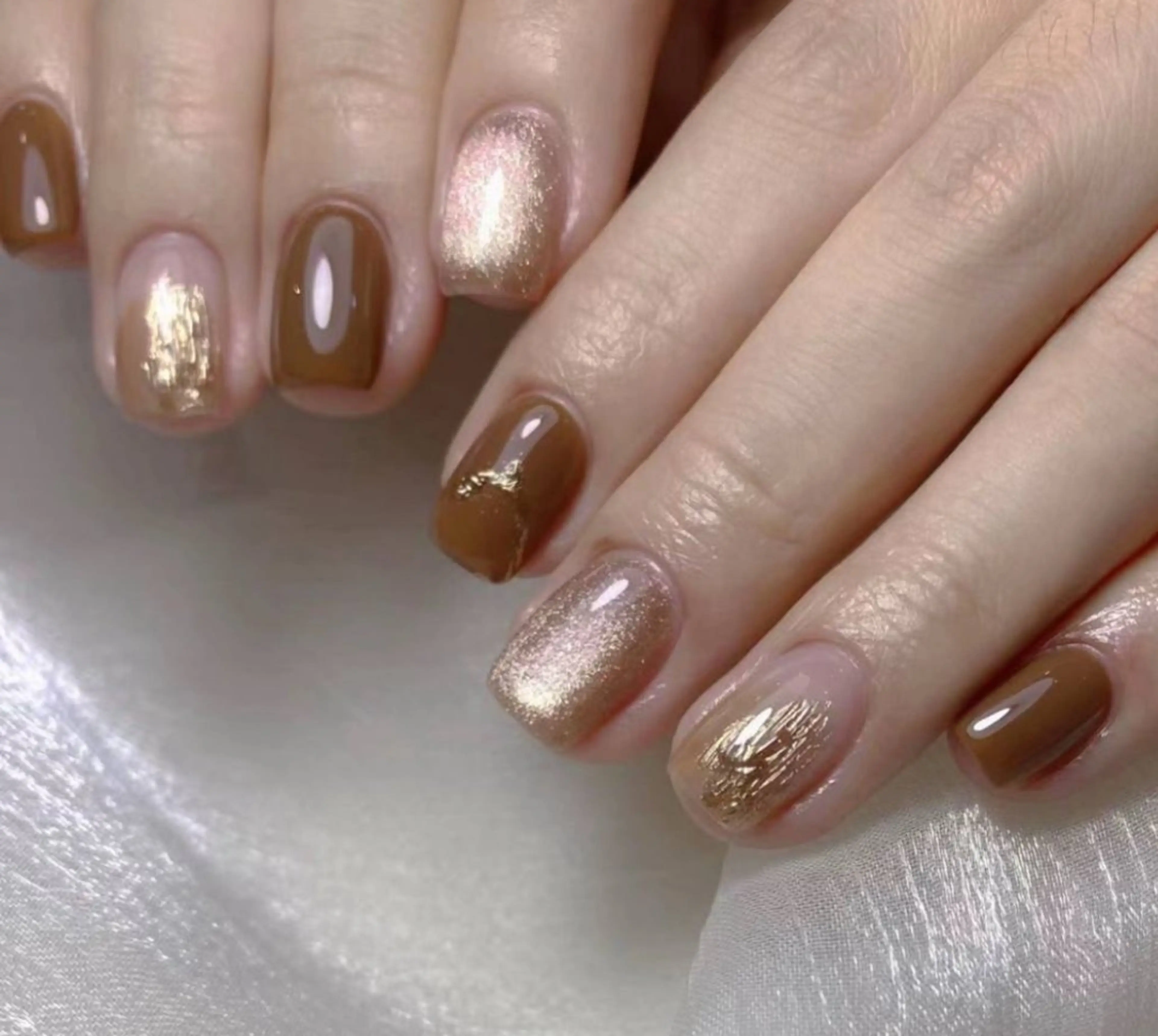 ネイル アートネイル フレンチネイル ジェルネイル グラデーション 韓国ネイル 村中 ハナのネイルデザイン