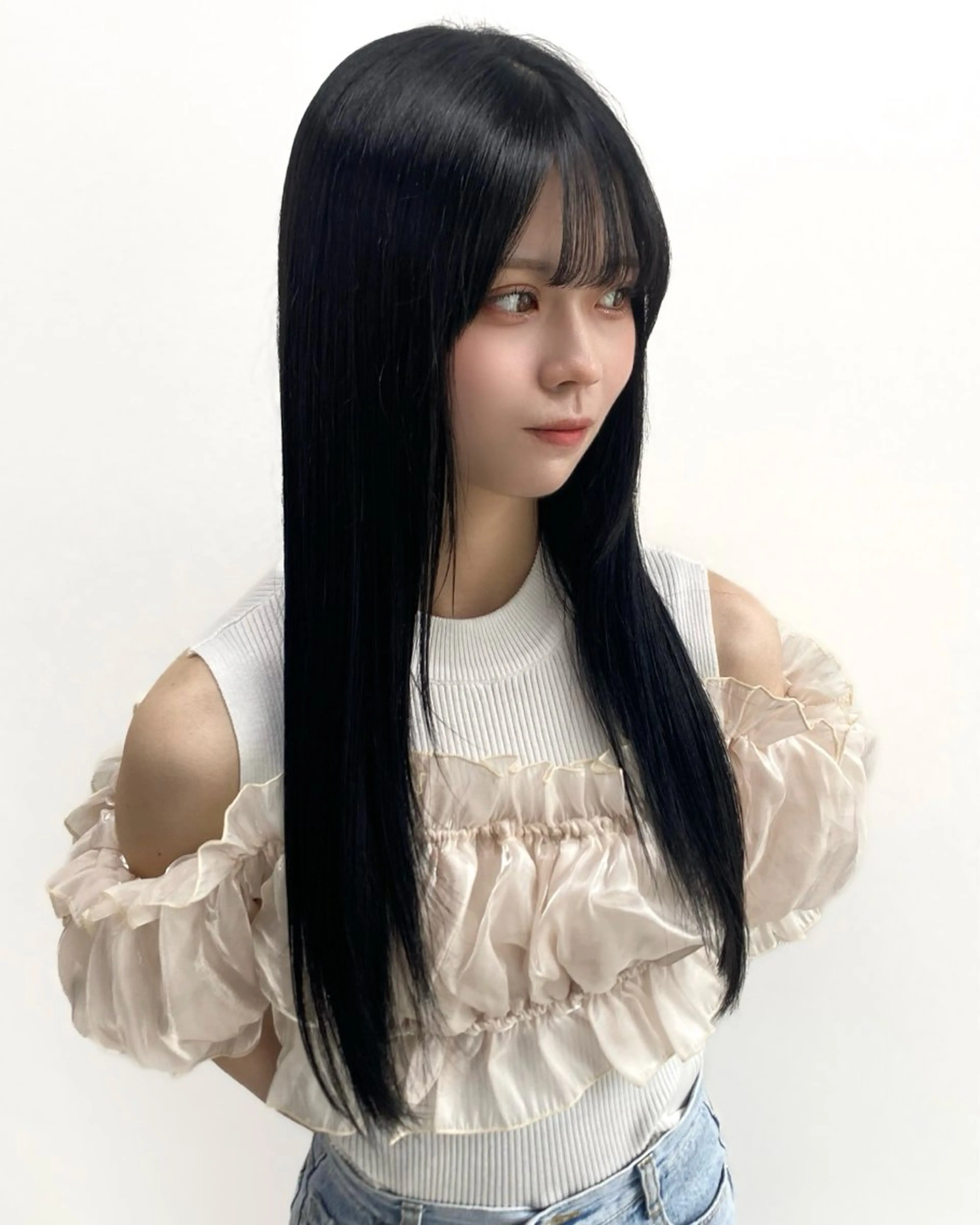 ロング カラー 黒髪 ブルーカラー ブルーブラック BOND TOKYO所属・🌈似合わせカラー 🎀 MIO🌈のヘアスタイル