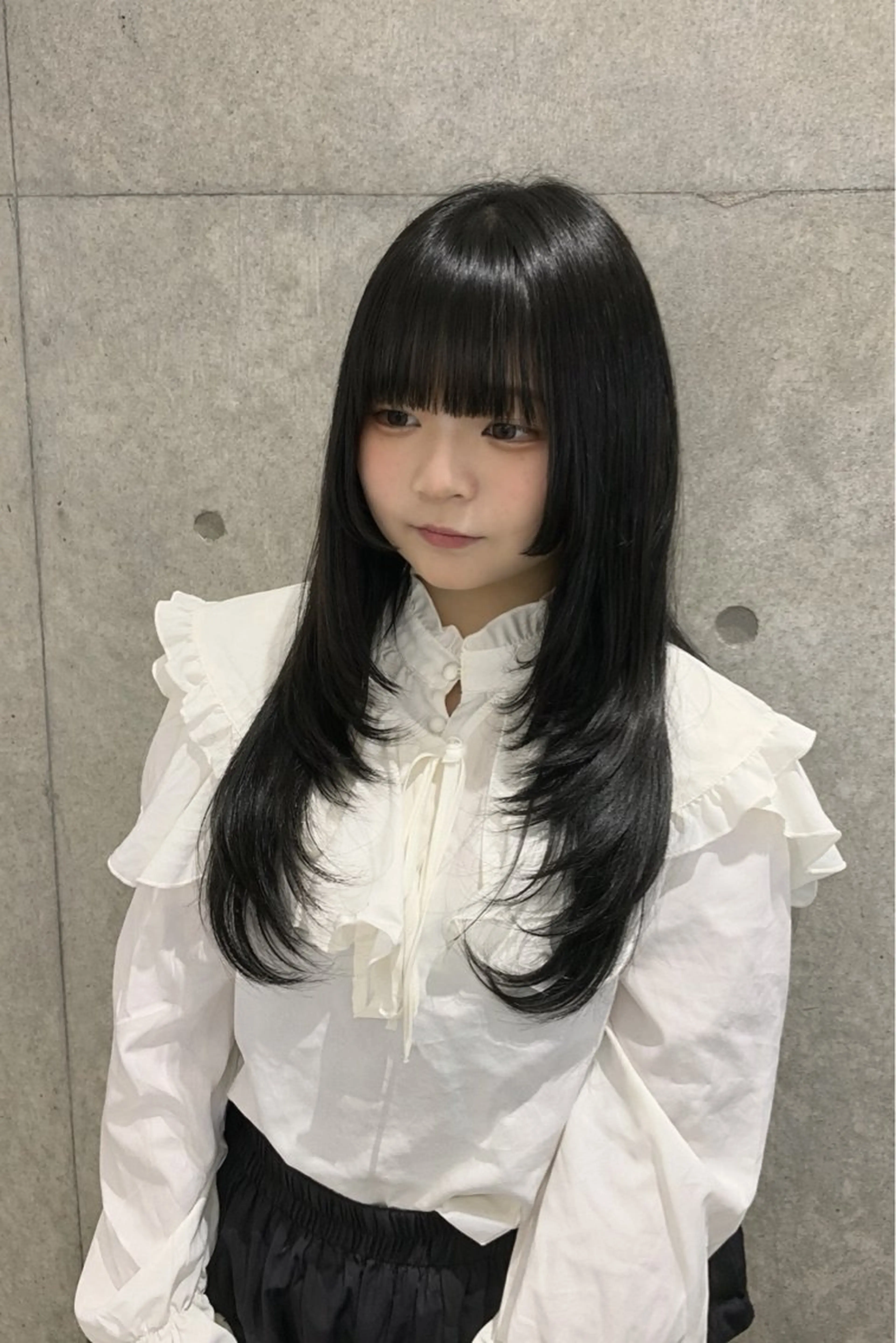 ロング ハイレイヤー 姫カット レイヤーカット カット 南 菜花のヘアスタイル