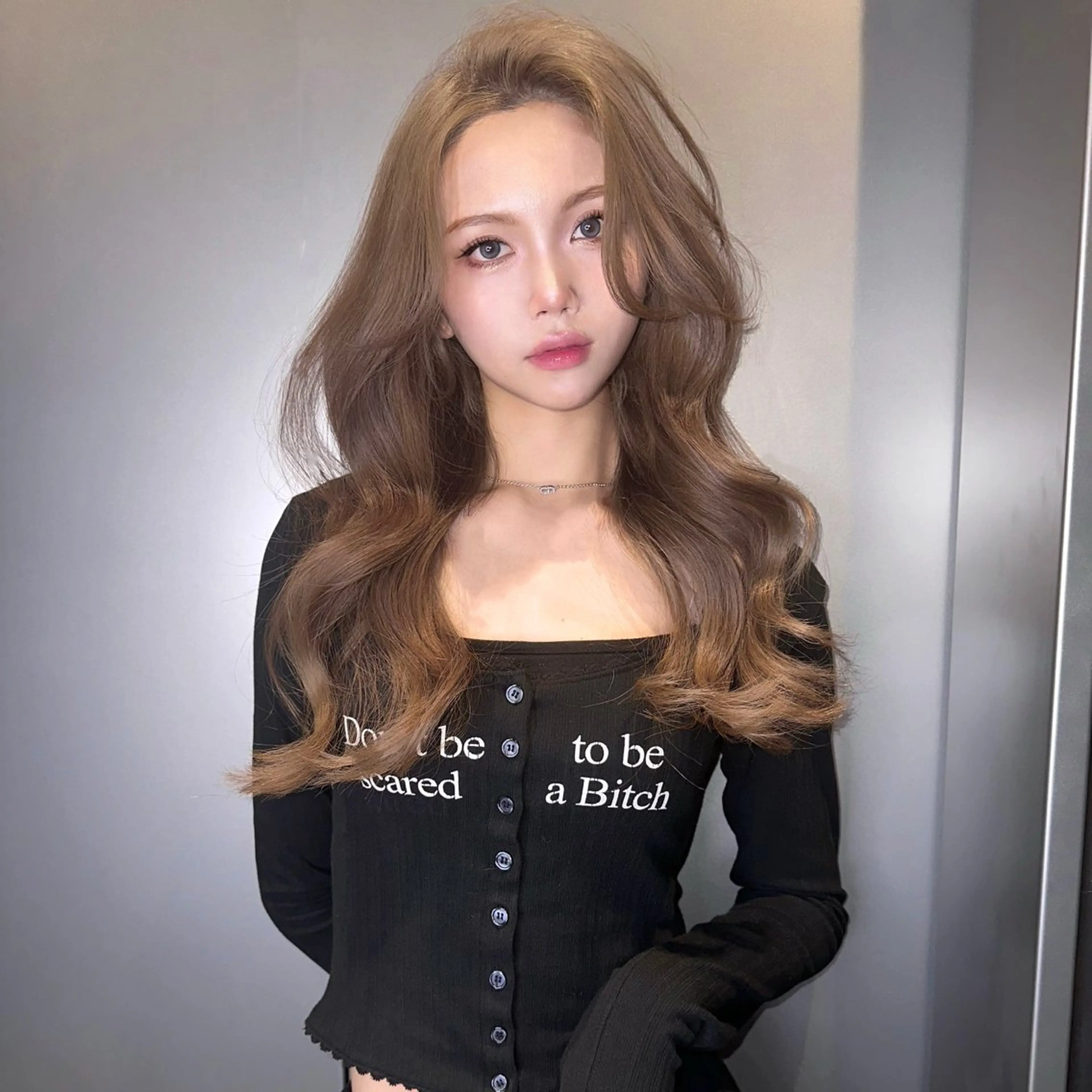 ロング カラー ブリーチ 透明感カラー ダブルカラー 韓国風ヘア ワンホン🎀韓国ヘア 💞新宿/GAKUのヘアスタイル