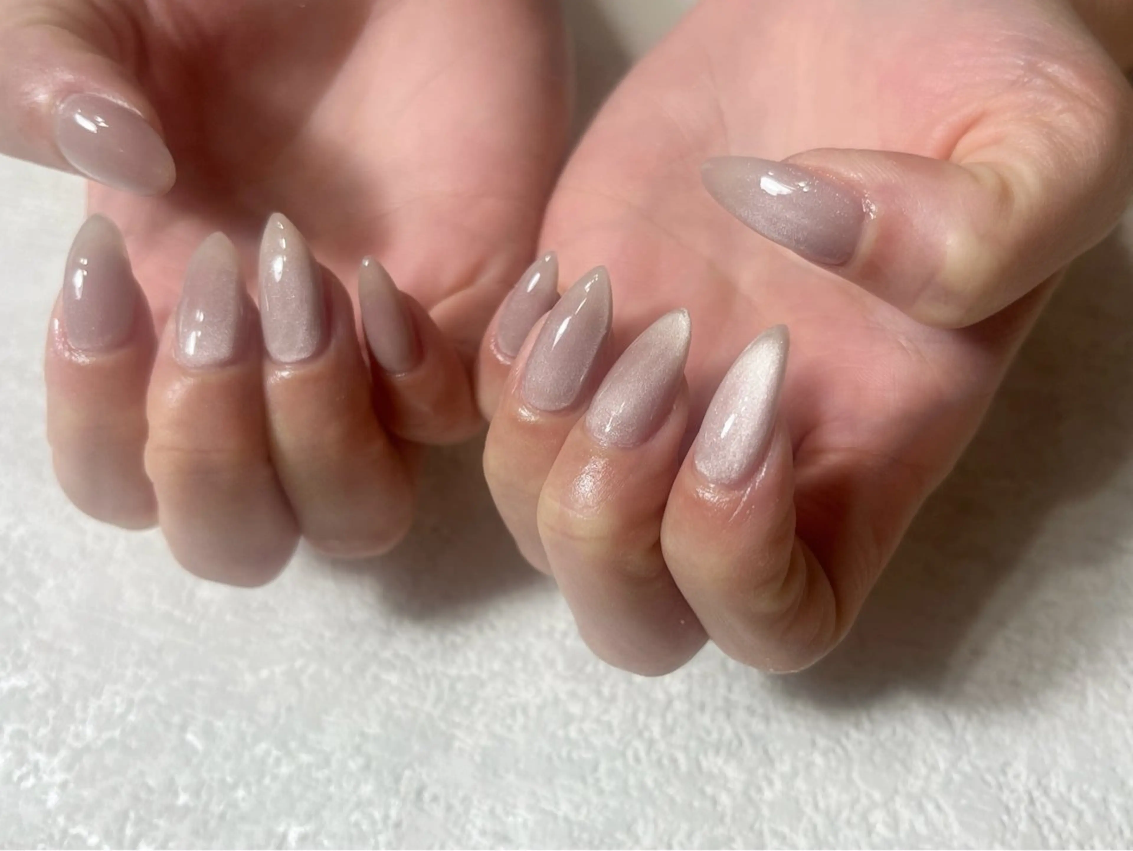 ネイル オーロラネイル フットネイル フレンチネイル ジェルネイル 韓国ネイル kikinail 溝の口のネイルデザイン