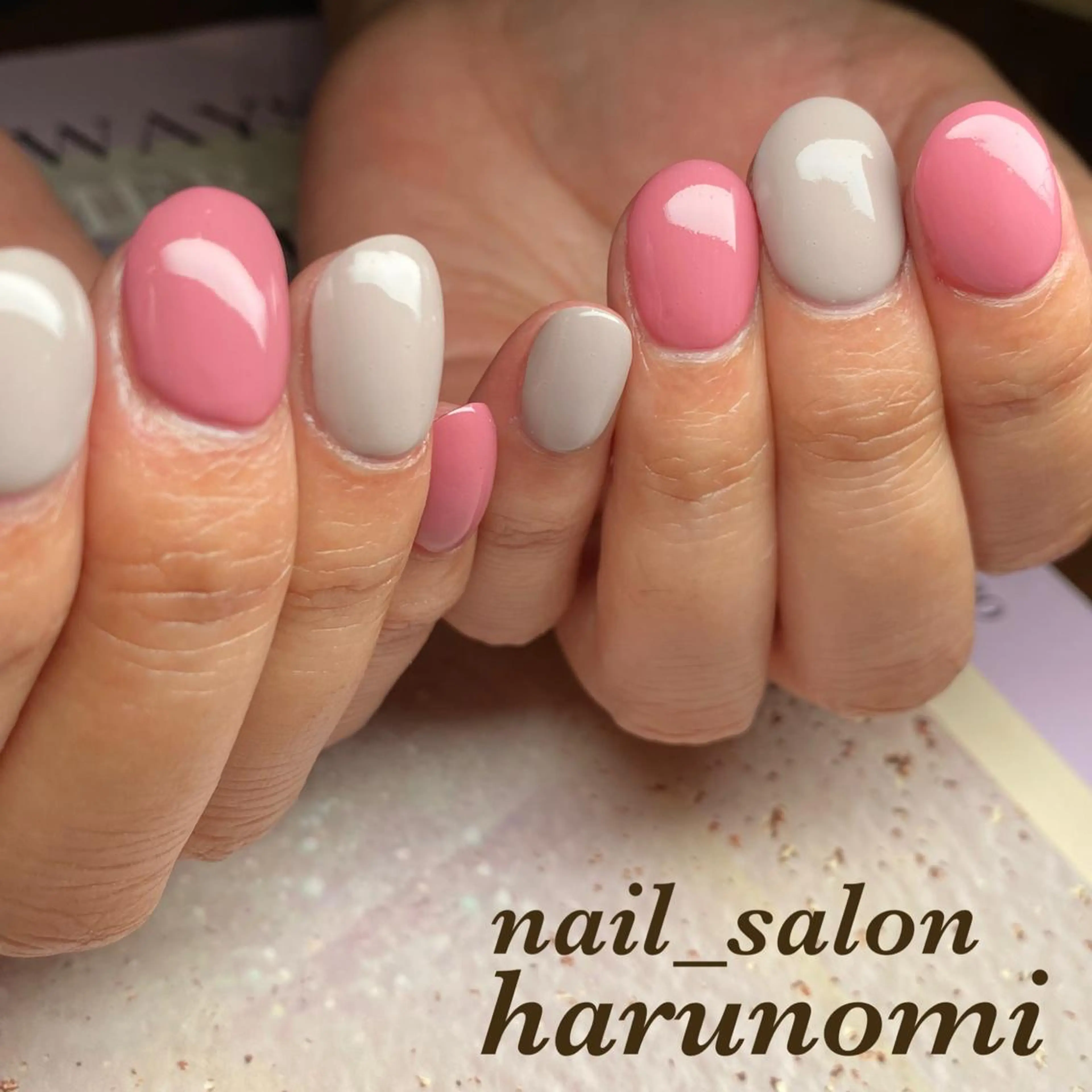 ネイル ニュアンスネイル ピンク nailroom harunomiのネイルデザイン