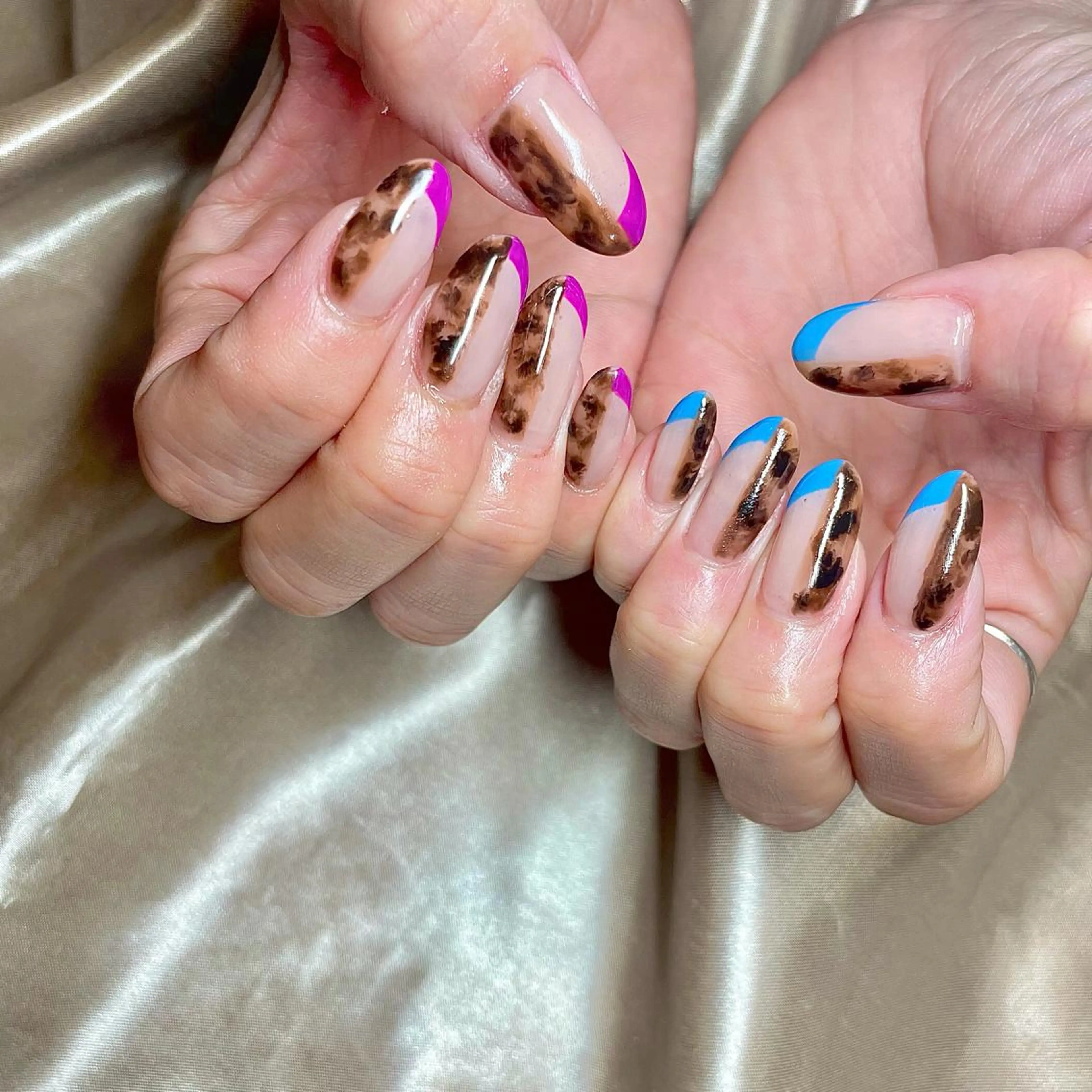 ロング カラー パーマ ヘアアレンジ メンズ キッズ ネイル マツエク・マツパ フレンチネイル nail&eye Aoのマツエク・マツパデザイン