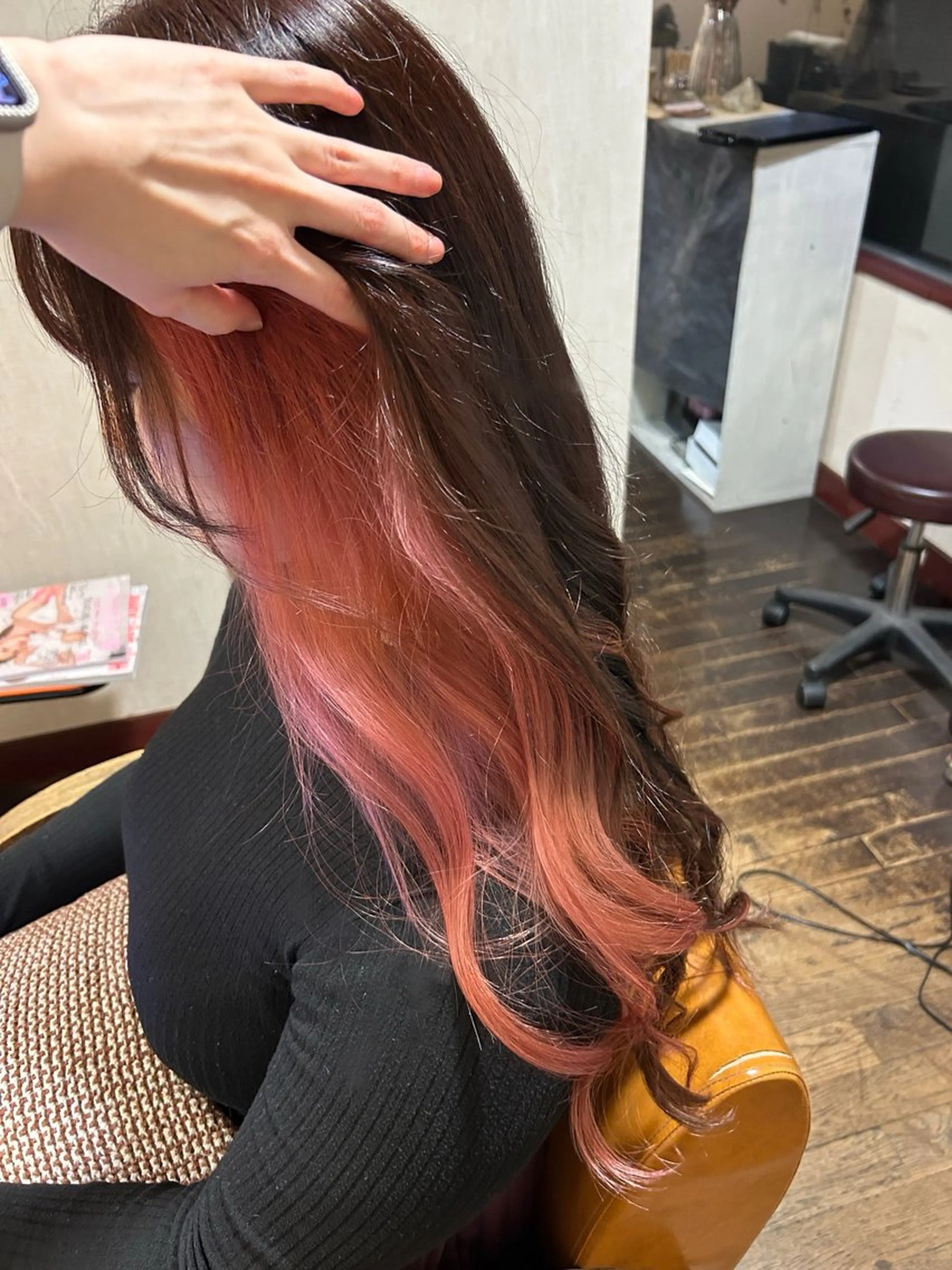 ロング カット ヘアカラー レナ🧸🤎 アメリシュシュのヘアスタイル