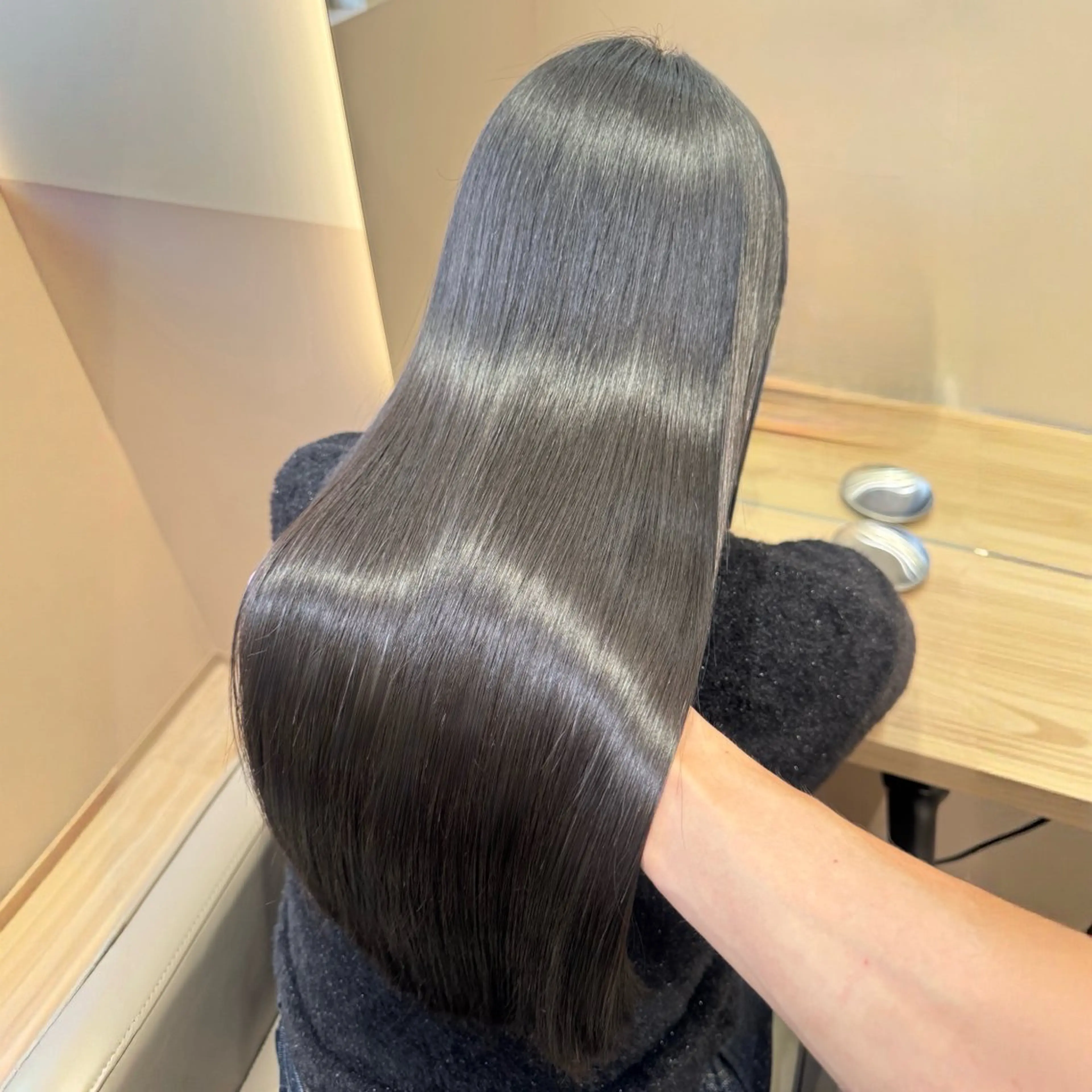 ロング カラー カット 縮毛矯正 トリートメント 🎀髪質改善×韓国レ イヤー×透明感/米田のヘアスタイル